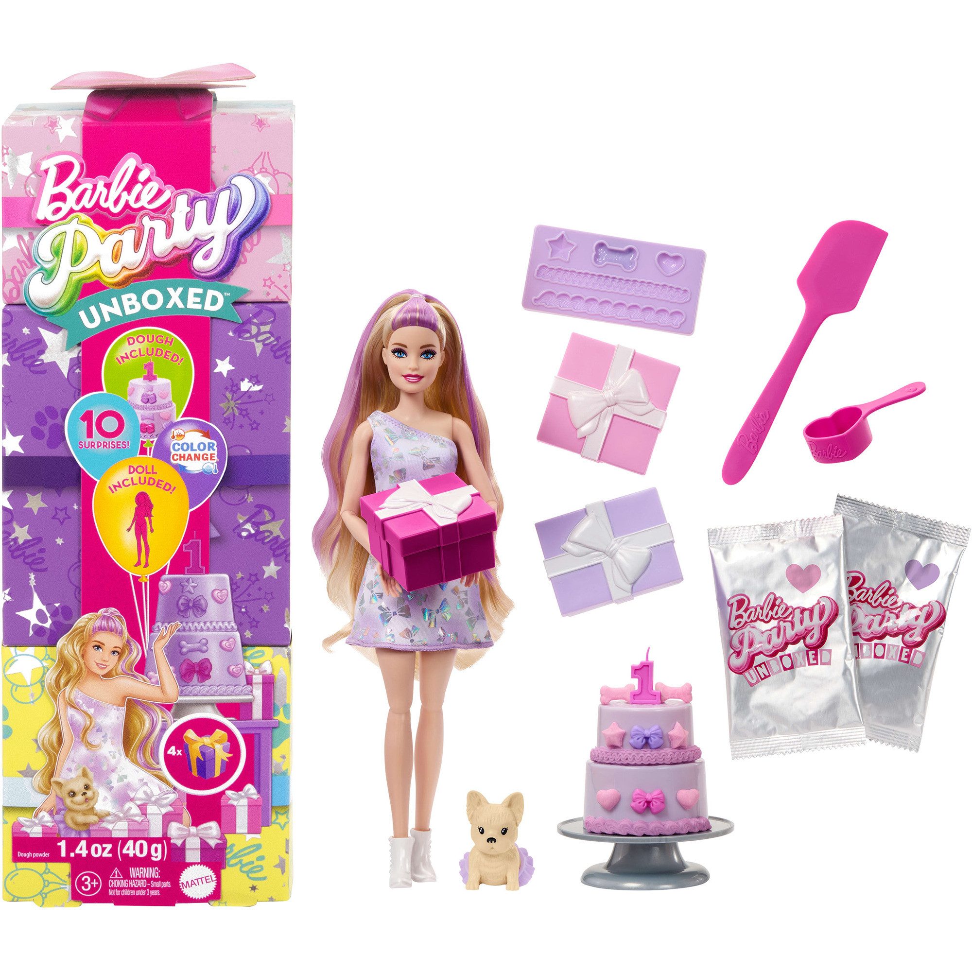 Barbie Babypuppe Barbie Barbie Party Unboxed Haustier Geburtstag