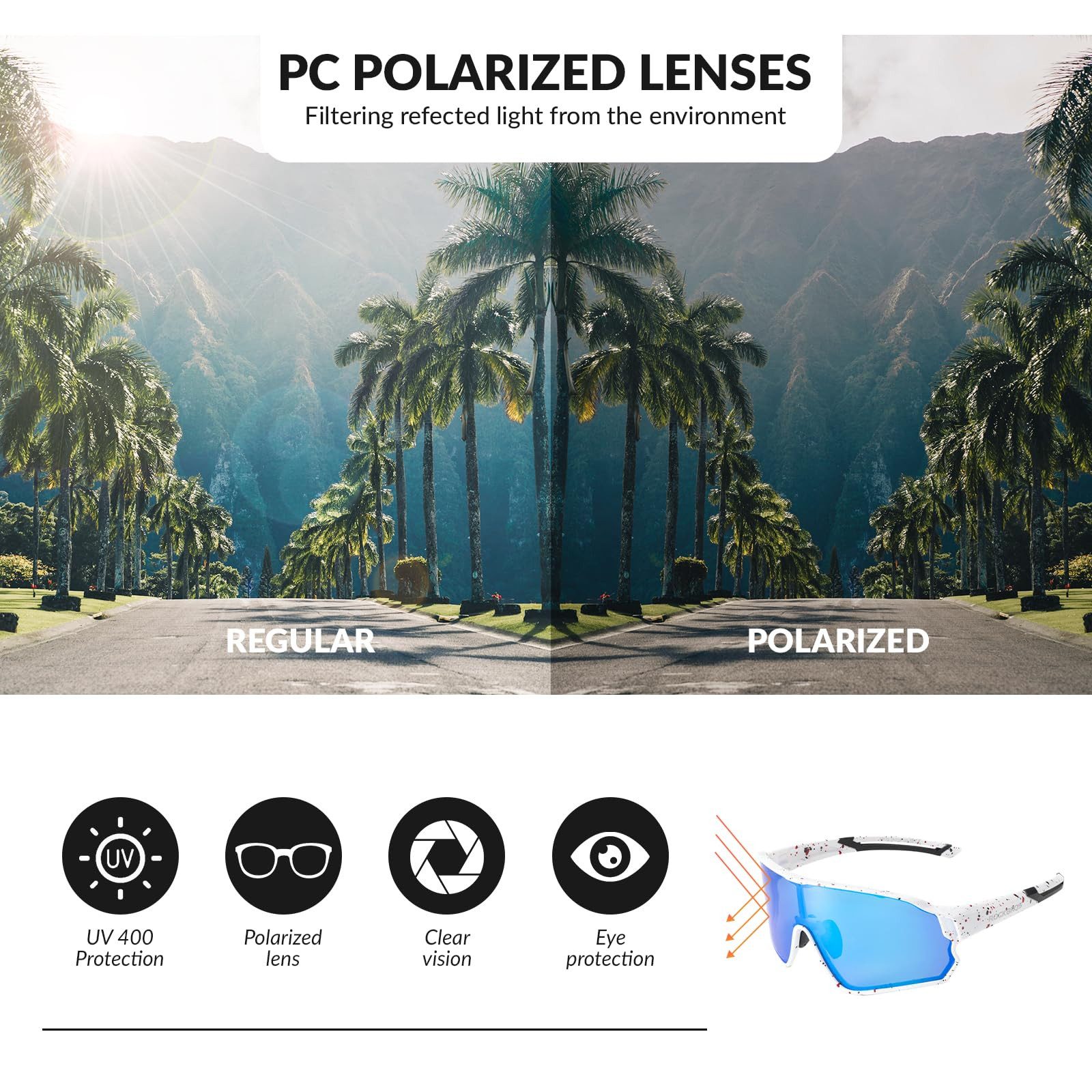 ROCKBROS Fahrradbrille Sonnenbrille Polarisierte UV400 Damen günstig online kaufen