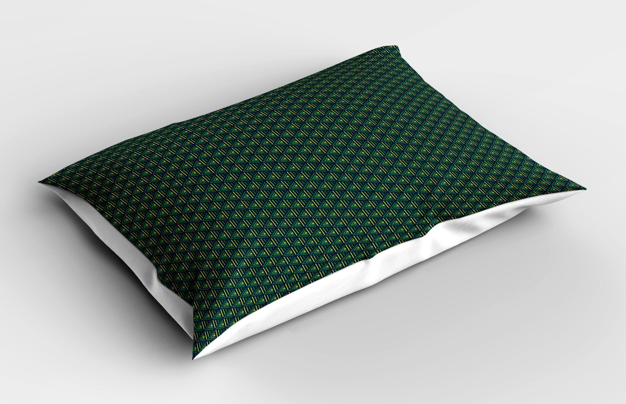 Gedruckter (1 Abakuhaus Size Dekorativer Standard Rhombus geometrische Stück), Moderne Kissenbezug, King grüne Kunst Kissenbezüge