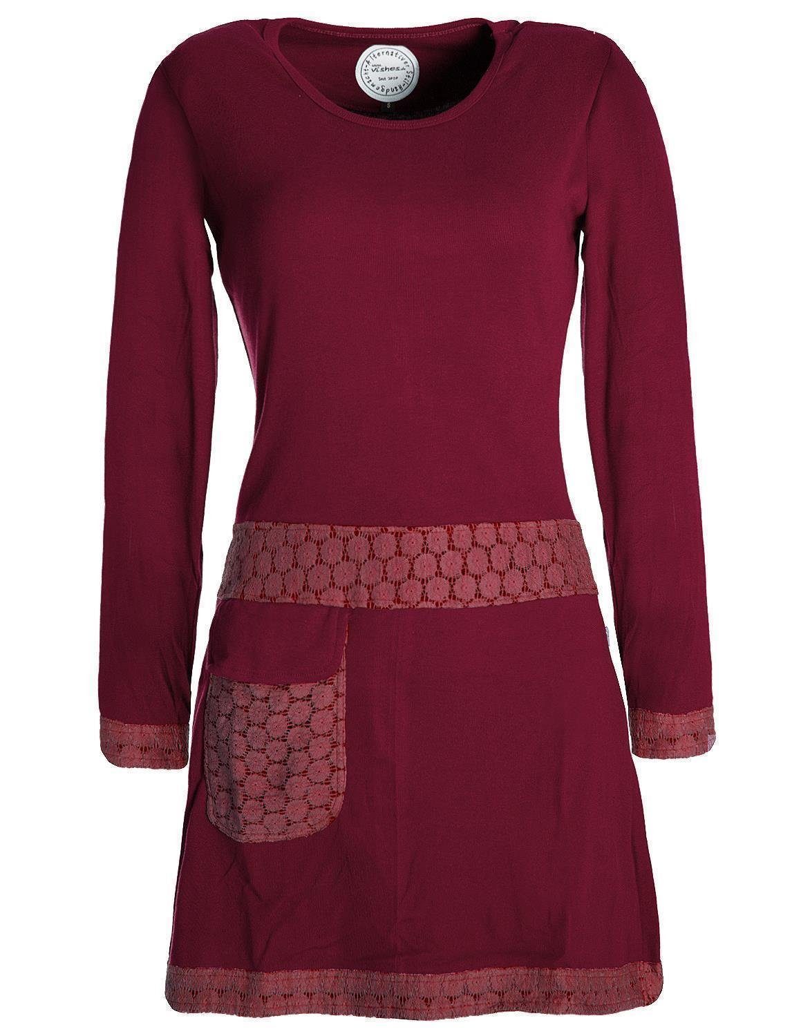 Vishes Tunikakleid Langarm Shirt Kleid Jersey günstig online kaufen