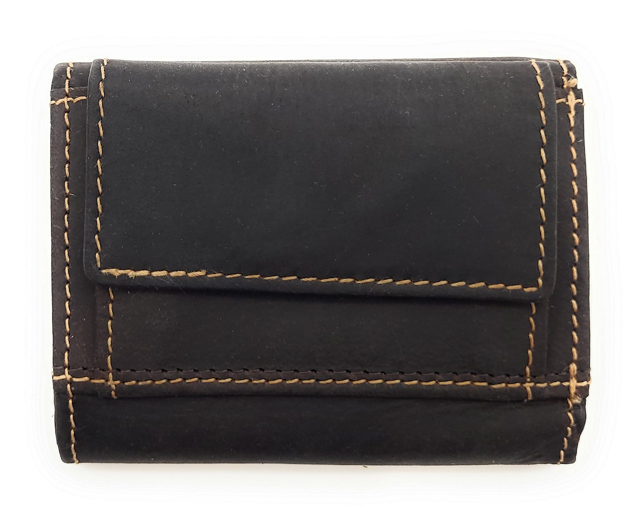 Mini Geldbörse kleines echt Leder Portemonnaie mit RFID Schutz, vintage Hunterleder