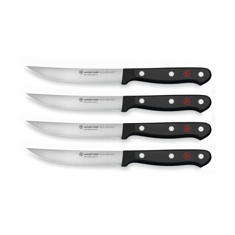 WÜSTHOF Steakmesser Steakmesser-Set 4-tlg. Gourmet schwarz