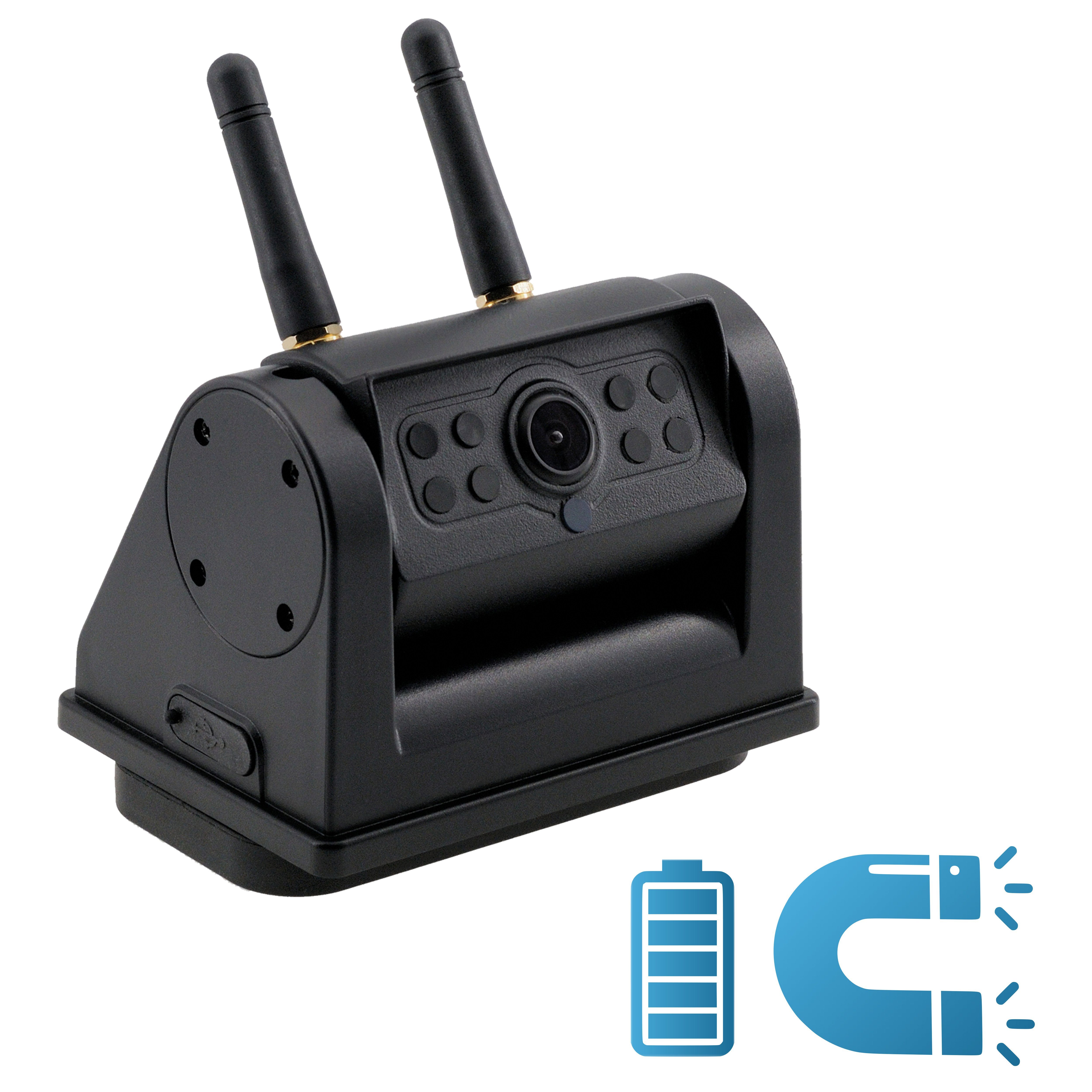 VSG24 7“ Element HD Funk Rückfahrsystem Akku Magnet Rückfahrkamera Rückfahrkamera (2,4 Ghz Digital, Rückfahrmonitor, Magnet-Kamera (s), Zubehör, Bedienungsanleitung)