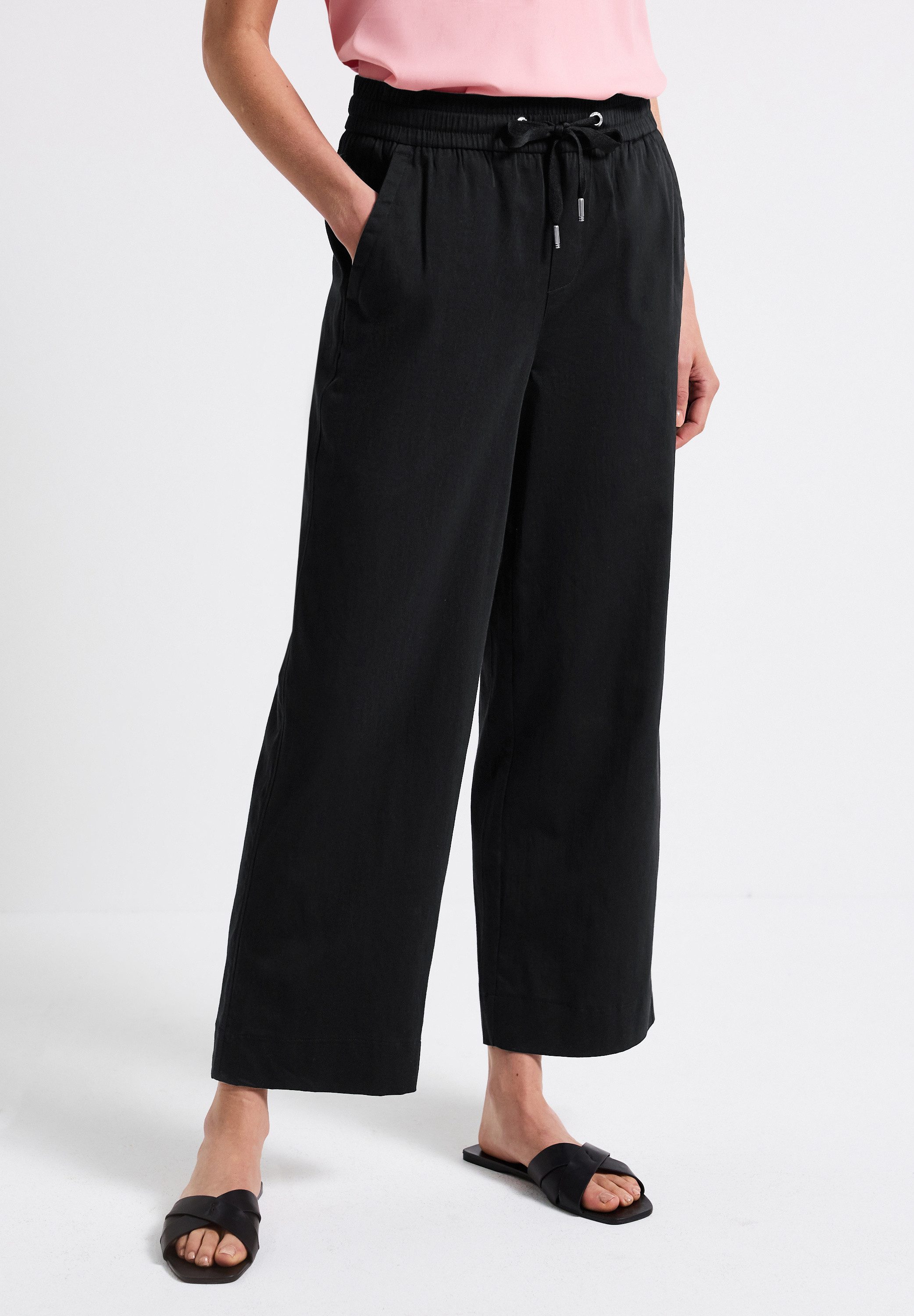 STREET ONE Stoffhose Sommerhose mit elastischem Bund günstig online kaufen