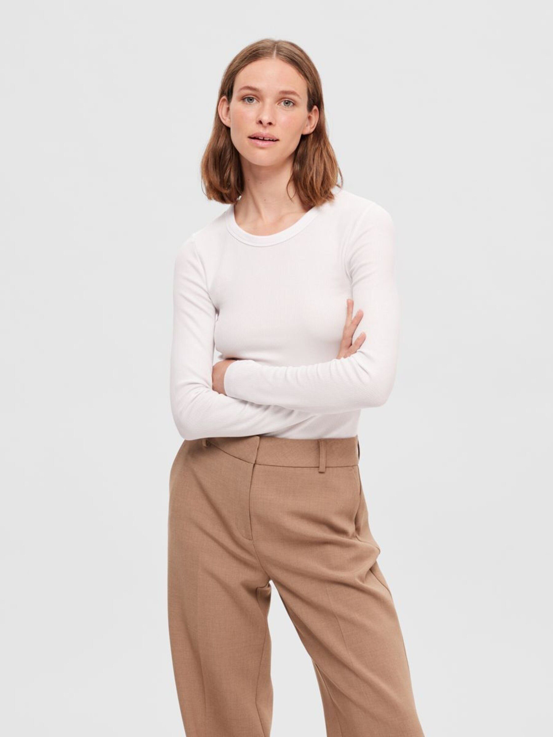 Selected Langarmshirt DIANNA (1-tlg) Plain/ohne Details günstig online kaufen