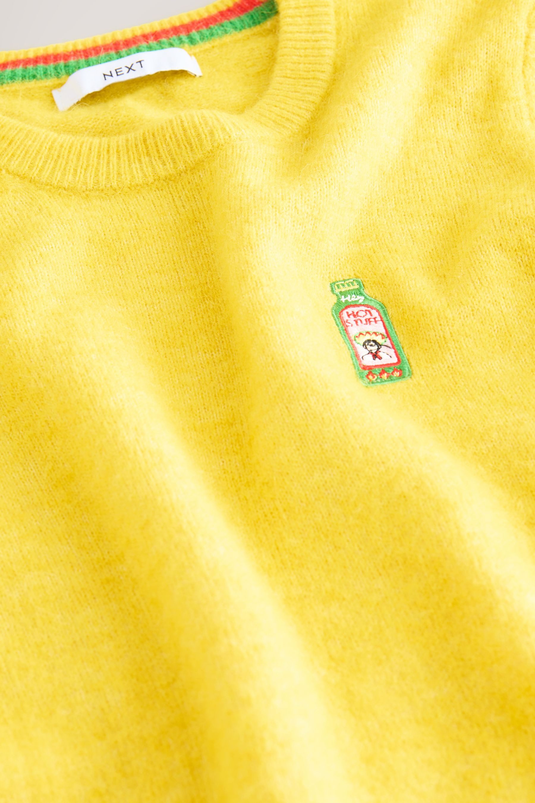 Next Strickpullover Bestickter Rundhalspullover aus Wollgemisch (1-tlg) günstig online kaufen