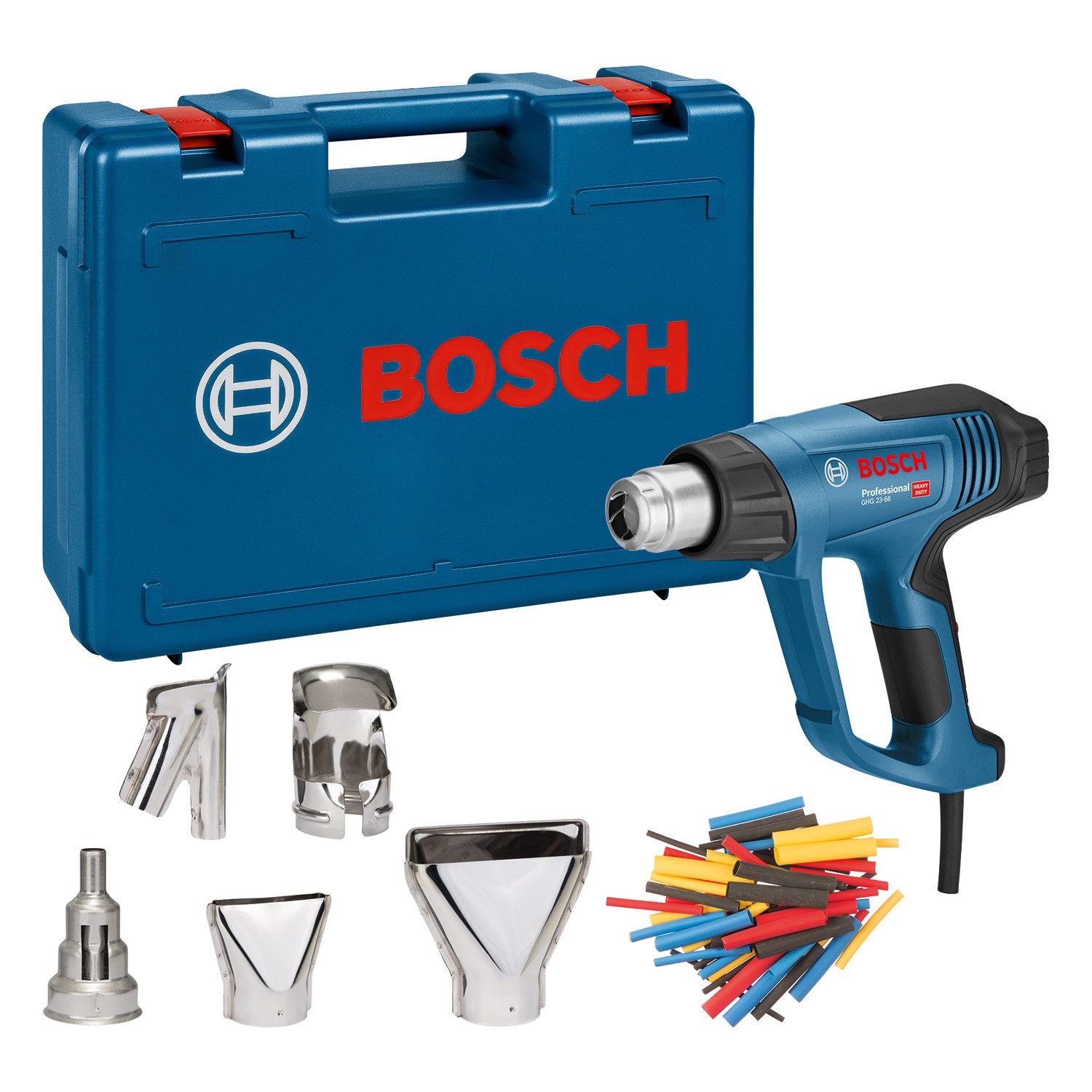 Bosch Professional Heißluftgebläse GHG 23-66, 2300 in W, bis max. 650 °C, mit L-BOXX