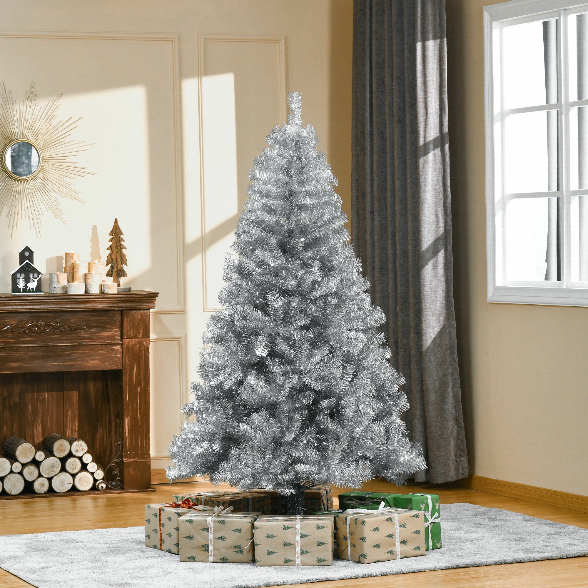 Künstlicher Sockel Künstlicher Weihnachtsbaum mit HOMCOM Weihnachtsbaum