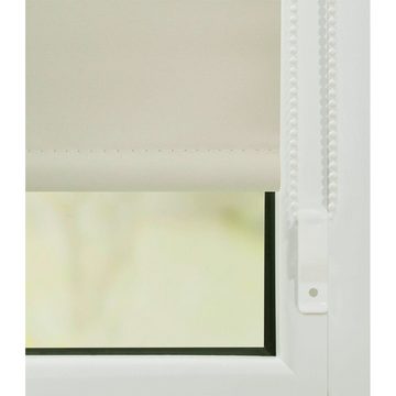 Seitenzugrollo mit Klämmträger, i@home, verdunkelnd, ohne Bohren, freihängend, Klemmfix, mit Thermobeschichtung