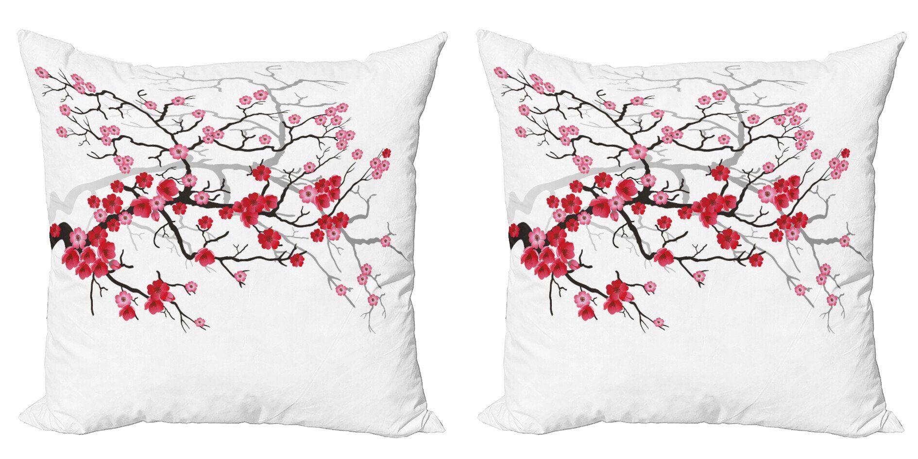 Abakuhaus Наволочки Modern Accent Doppelseitiger Digitaldruck, (2 Stück), japanisch Sakura-Blüten Pflanze