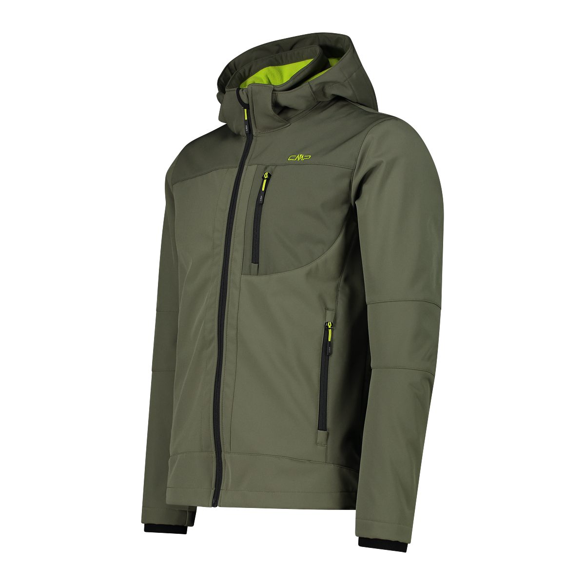 CMP Softshelljacke Softshell-Herrenjacke mit abnehmbarer Kapuze khaki-oil green