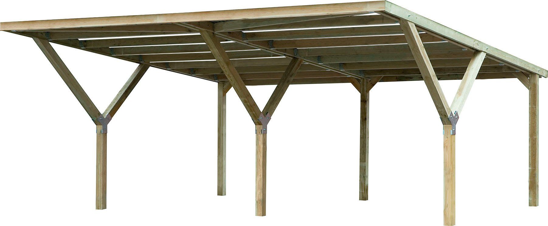 weka Doppelcarport, BxT: 592x606 cm, 241 cm Einfahrtshöhe