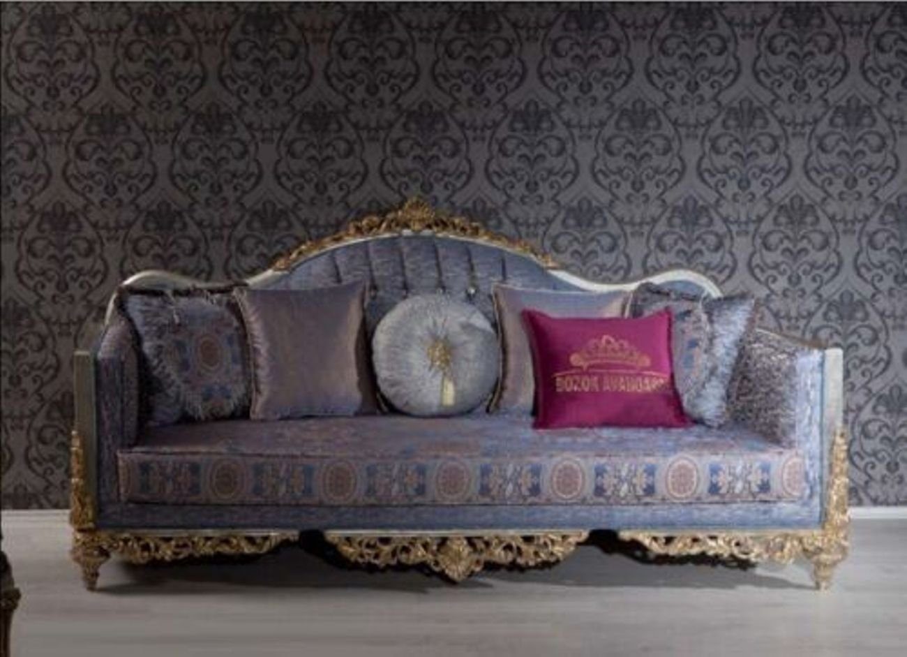 JVmoebel 3-Sitzer Design Sofa 3 Sofas Made Europa in 1 Sitzer Textil Art Polster Teile, Chesterfield, deco