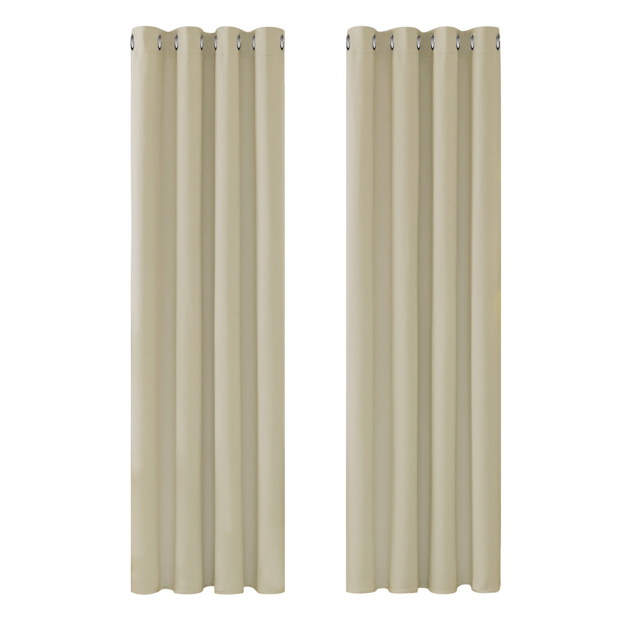 Deconovo Verdunkelungsvorhang Gardinen mit Kräuselband Vorhänge Wohnzimmer Kälterschutz 2er Set, Vorhang blickdicht Lärmschutz Thermovorhang gegen Kälte pflegeleicht