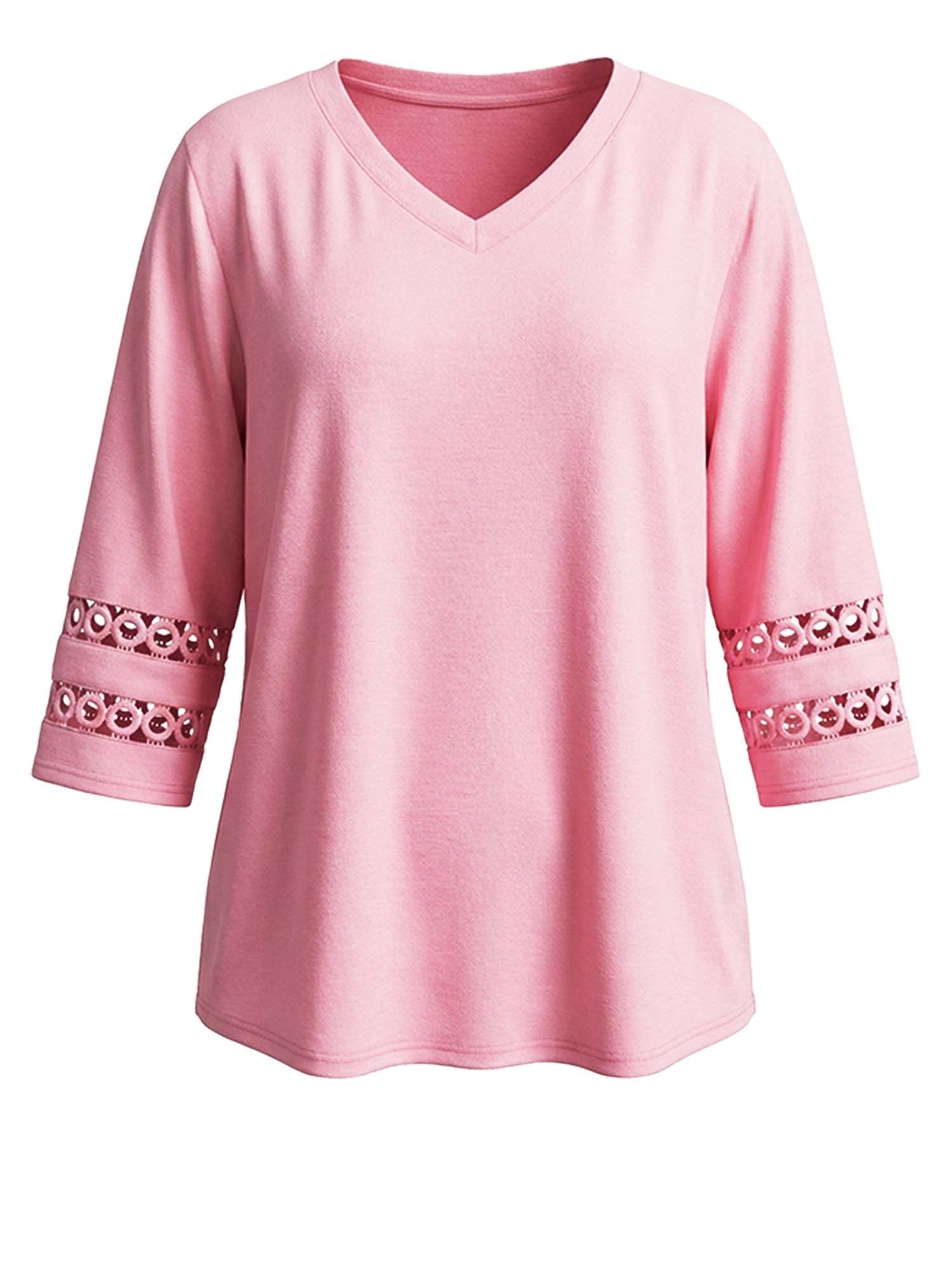 T-Shirt Damen 3/4-Ärmel Hemd in großen Größen