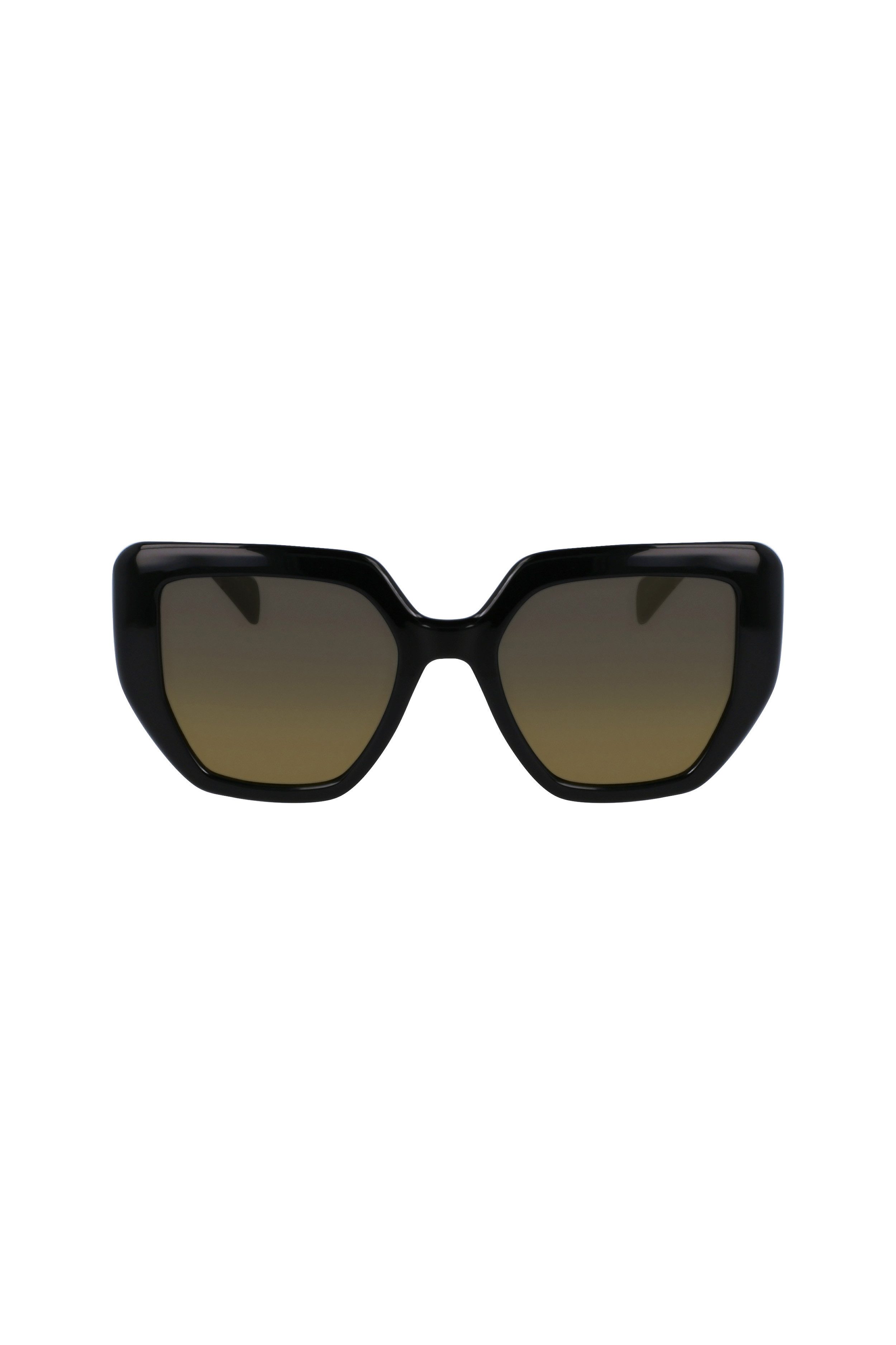 Liu Jo Sonnenbrille Damen-Sonnenbrille Schwarz: Eckige Gläser, Gelbe Tönung, 52mm Breite