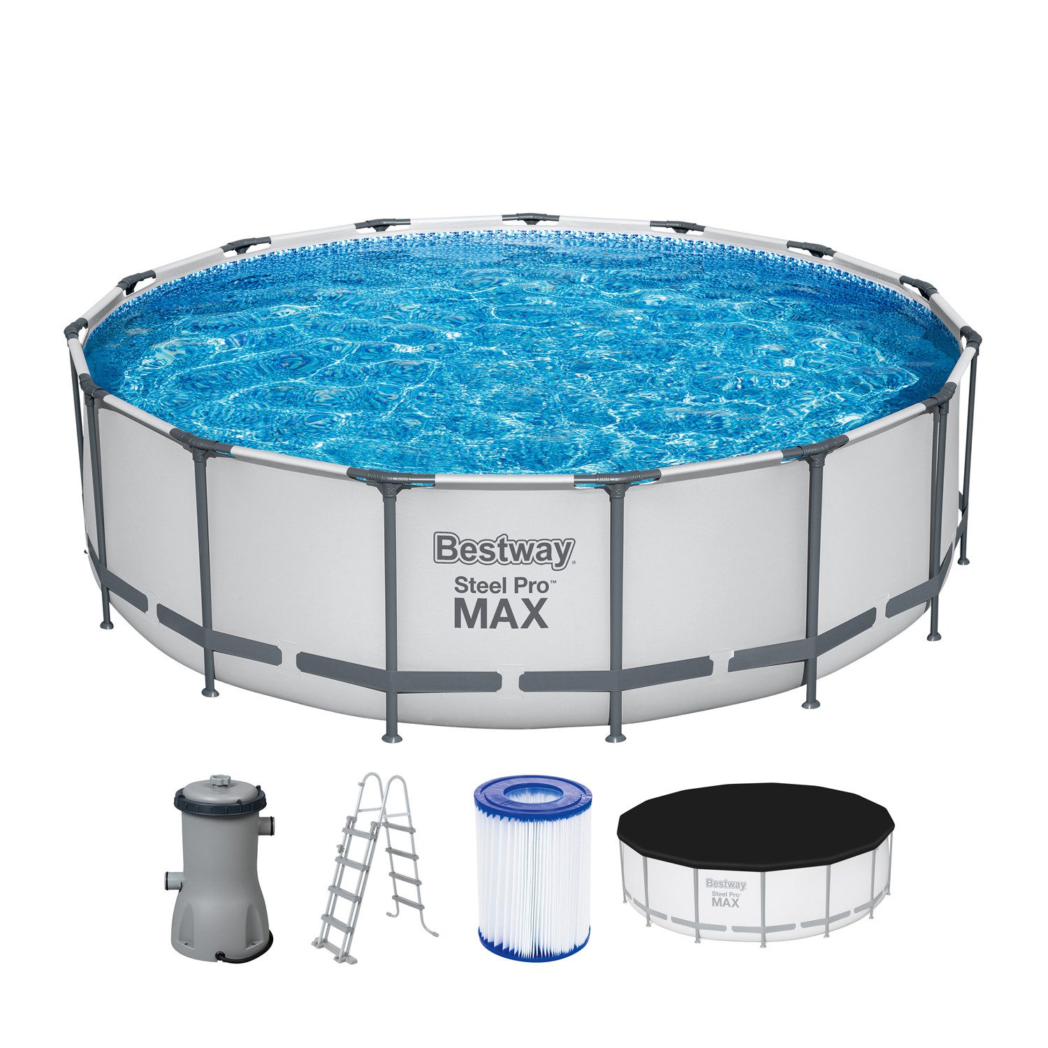 Framepool Steel Pro MAX™ Frame Pool Komplett-Set mit Filterpumpe Ø 457 x 122