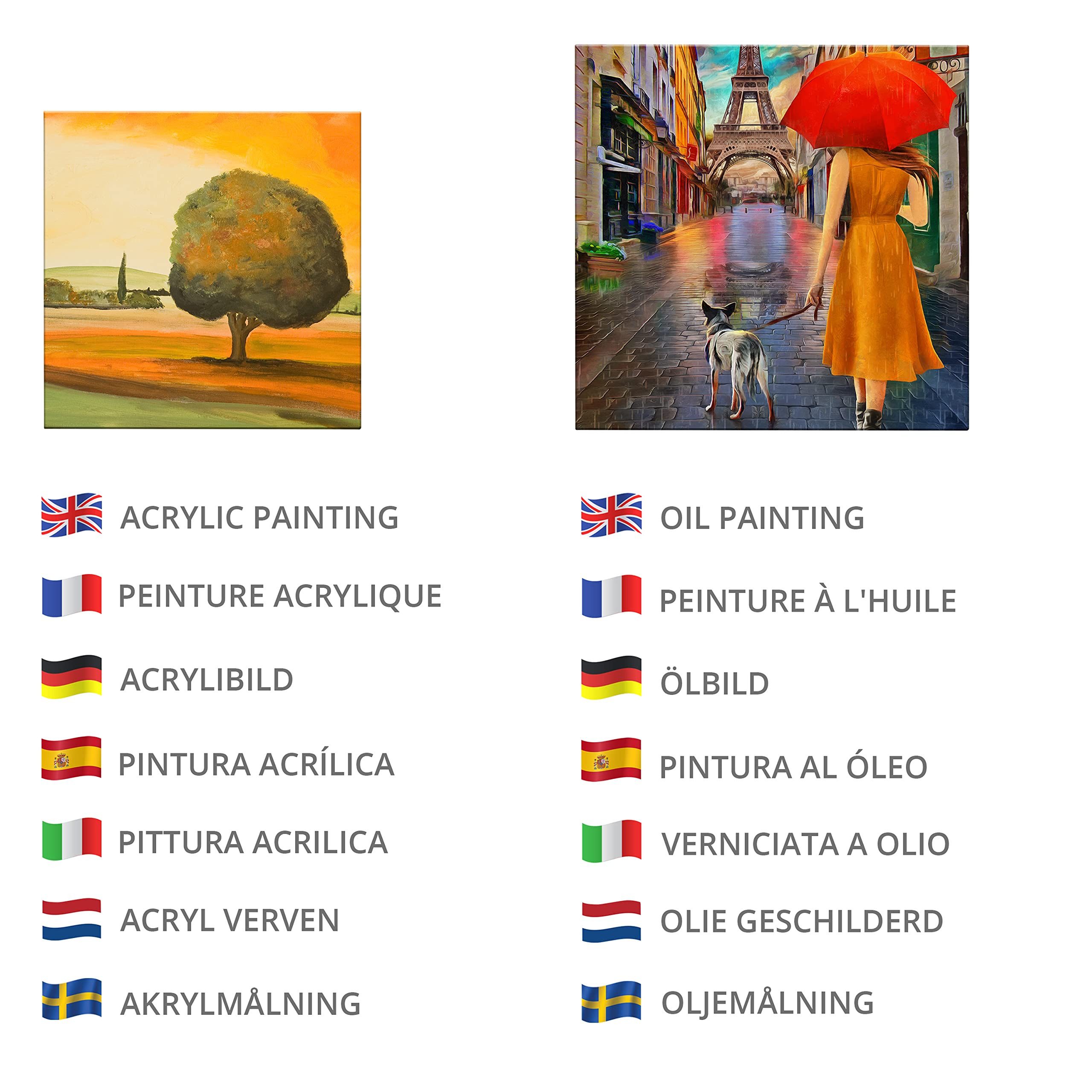 Belle Vous Leinwand Belle Vous 20 Leinwände zum Bemalen, 5 Größen, Vorgespannter Set – Bild 5 von 5