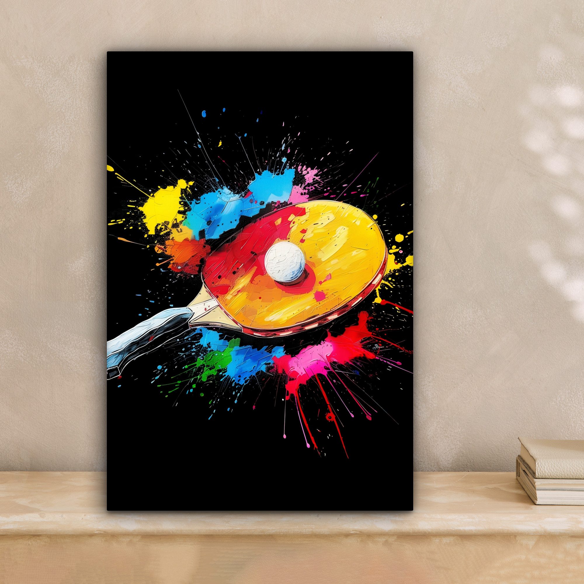 OneMillionCanvasses® Leinwandbild Graffiti - Sport - Tischtennis - Farbe, F günstig online kaufen