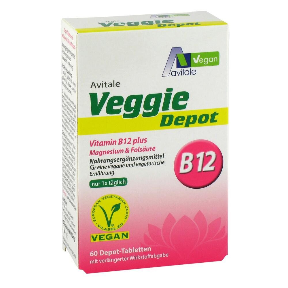 Avitale GmbH VEGGIE Depot Vitamin B12+Magnesium+Folsäure Tabl. Tabletten, 60 St.