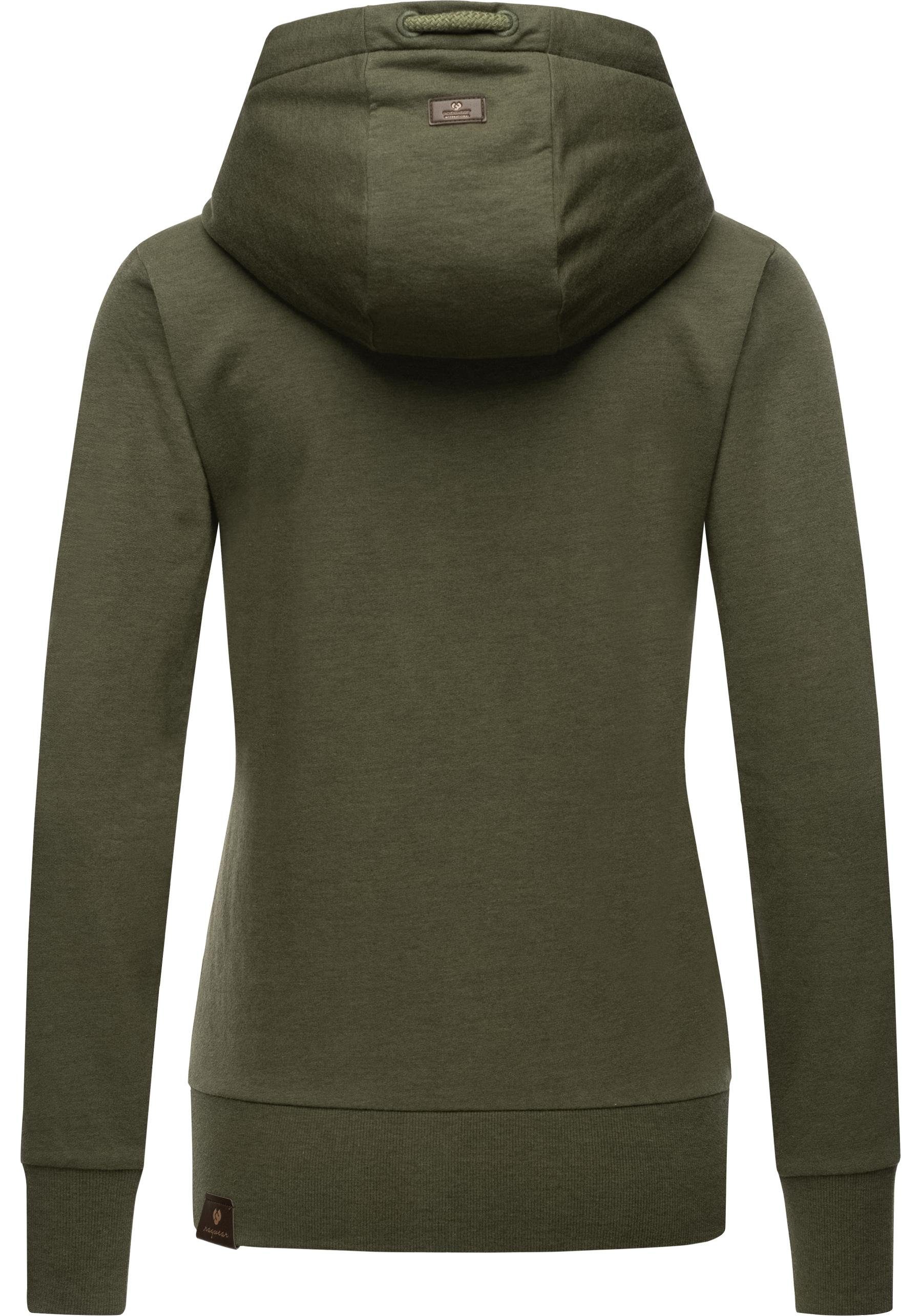 Ragwear Kapuzensweatjacke Paya Intl. sportlicher Damen Kapuzensweater mit Kordeln