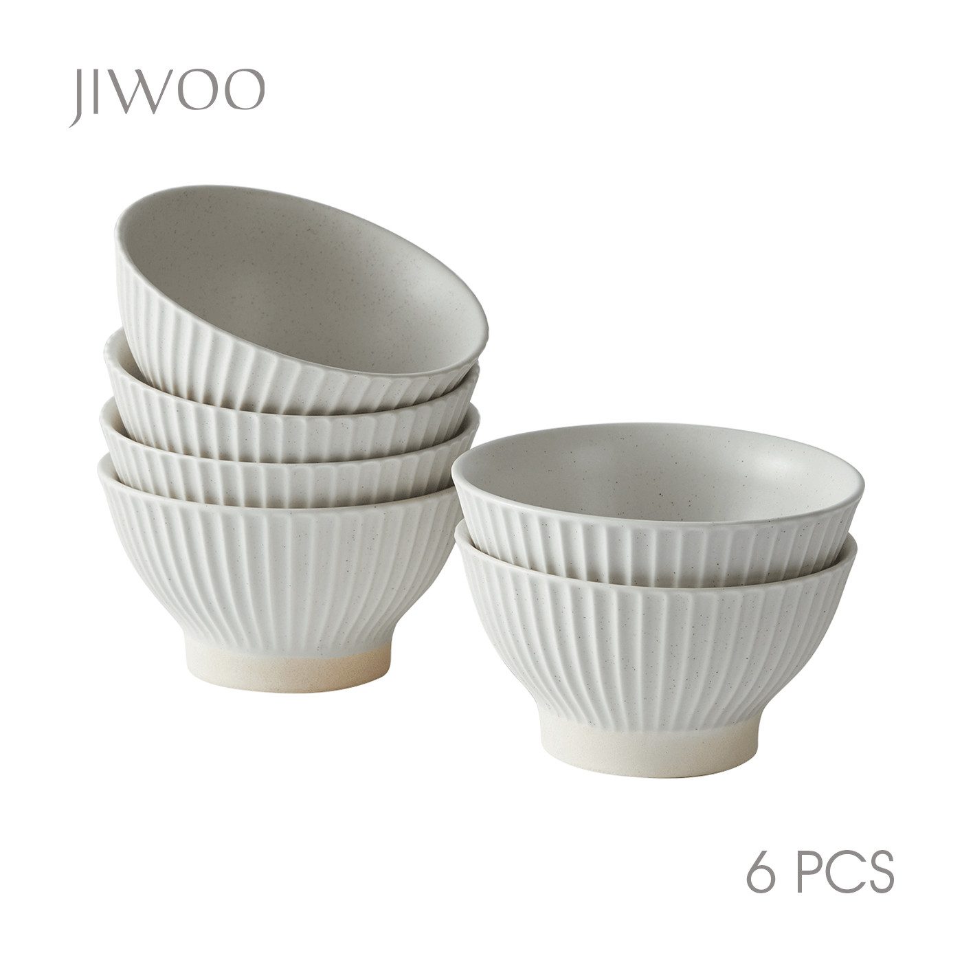 JIWOO Schüssel 4pcs,Ø20cm,Japanische Ramen-Schüsseln,Salatschüssel,Suppenschüssel, hochwertiges Keramik, (Geschirrset, 6-tlg), Hochwertiges Keramik, Ø20cm