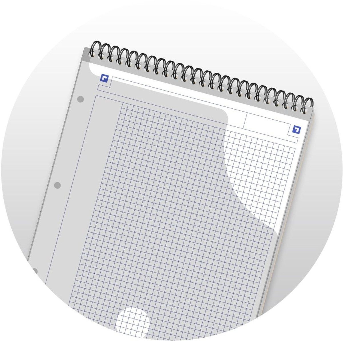 OXFORD Notizblock Spiralblock Studium Easynotes A4+ kariert 80 Blatt 90 g/qm Optik Paper