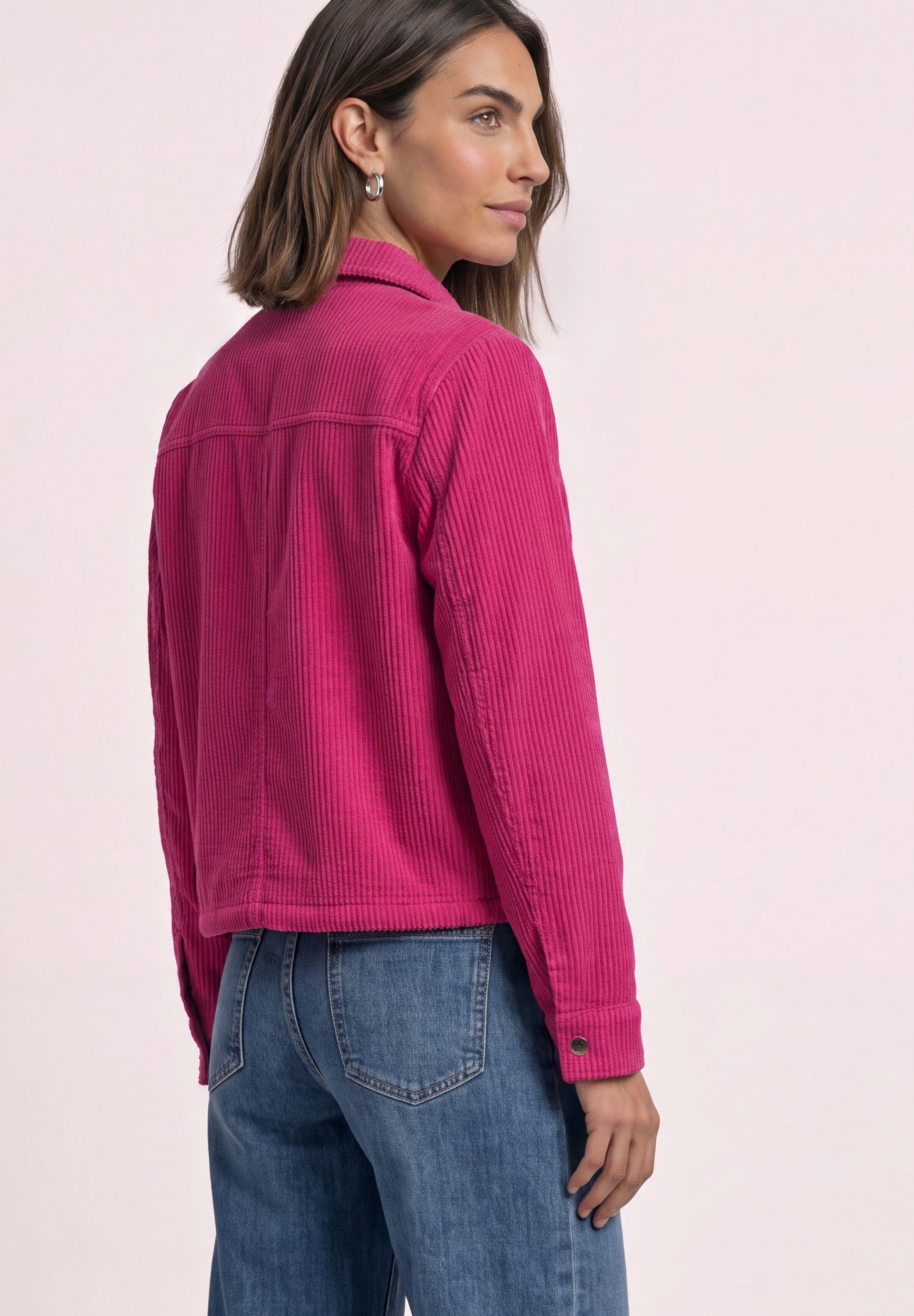 STREET ONE Cordjacke mit Tunnelzugsaum