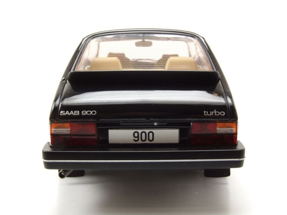 MCG Modellauto Saab 900 Turbo 1981 schwarz, Maßstab 1:18, Sammlerauto