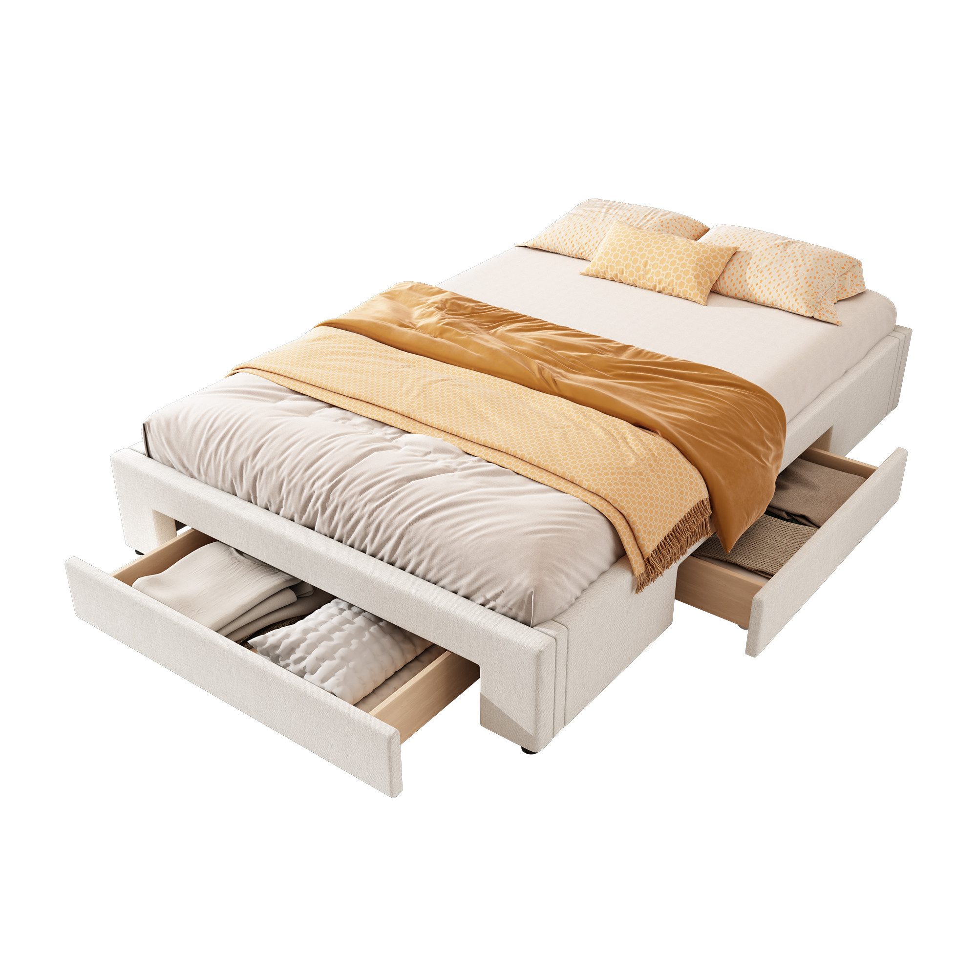 Flieks Polsterbett, Doppelbett Flachbett 140x200cm mit günstig online kaufen