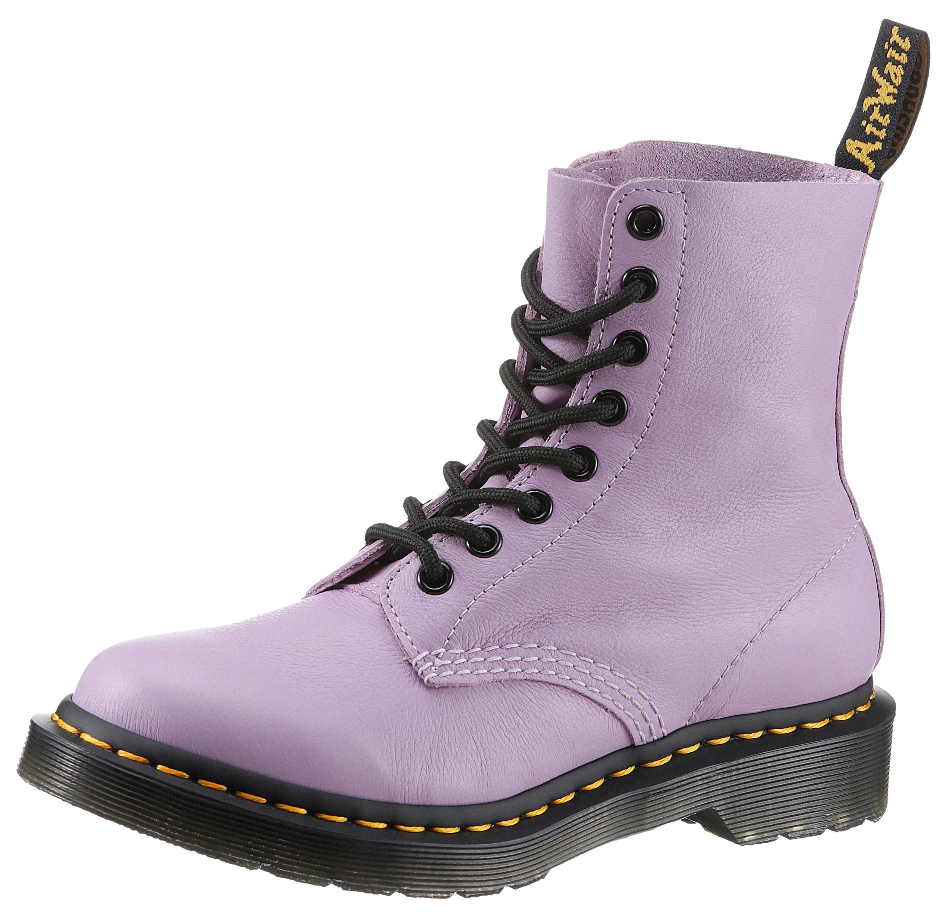 DR. MARTENS 1460 PASCAL 8 Eye Boot Schnürboots mit Luftkammernsohle flieder