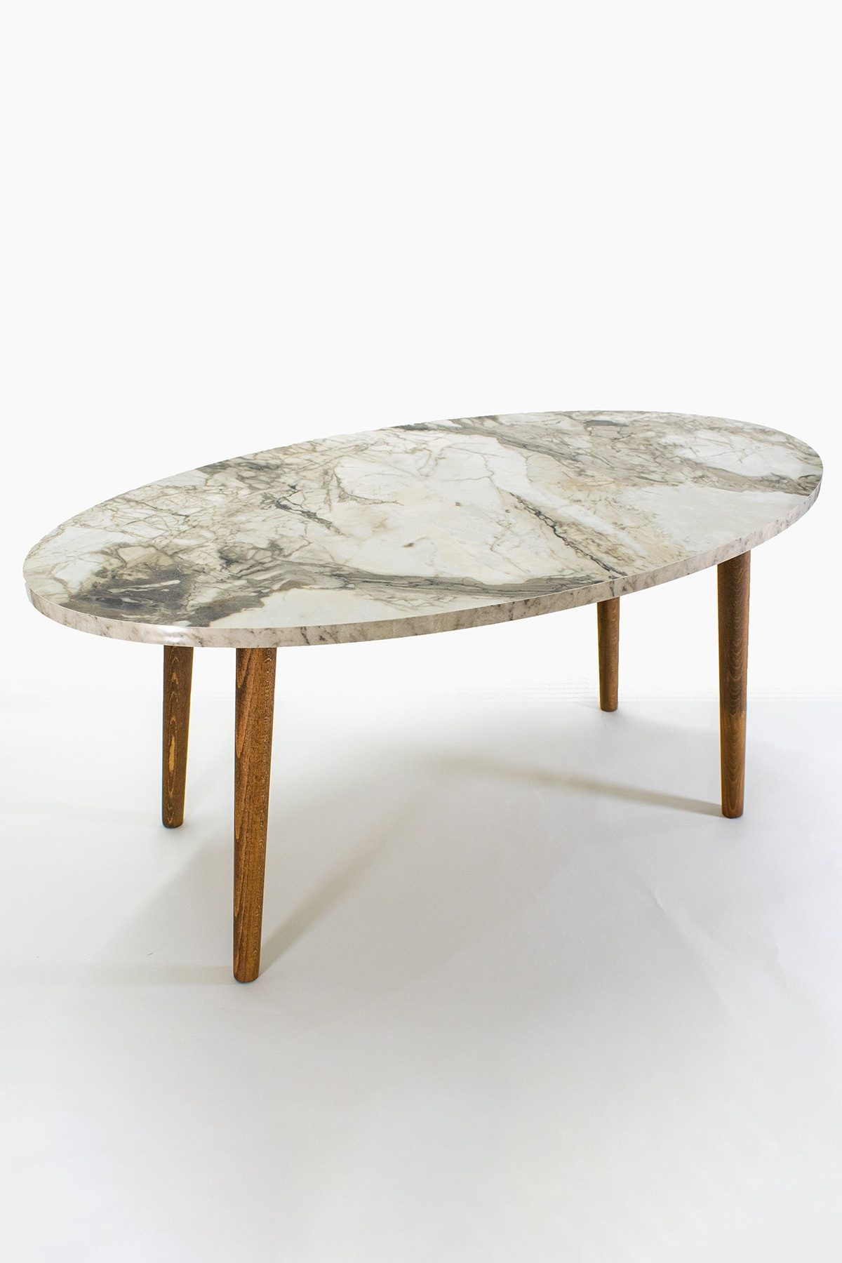 en.casa Couchtisch (1-St), oval, marmoroptik, weiß günstig online kaufen