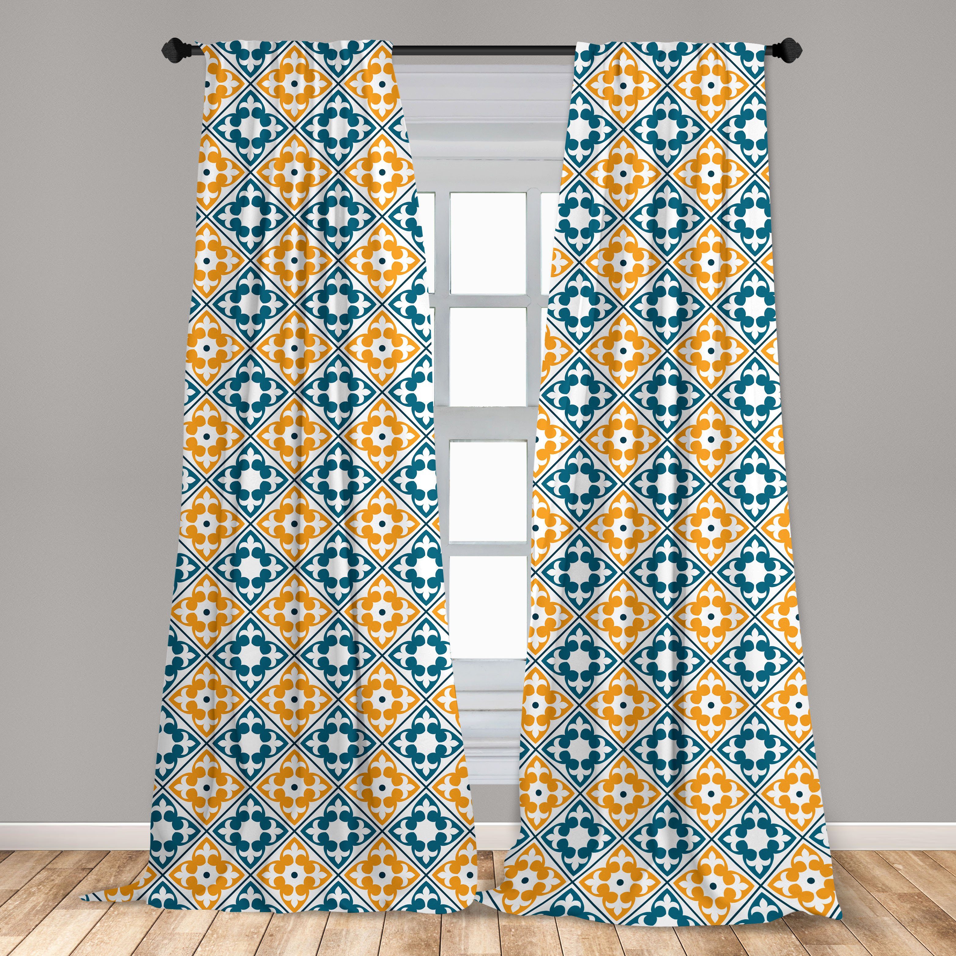 Dekor, Stil Wohnzimmer Schlafzimmer Microfaser, Vorhang Azulejo für Spanisch Abakuhaus, marokkanisch Gardine