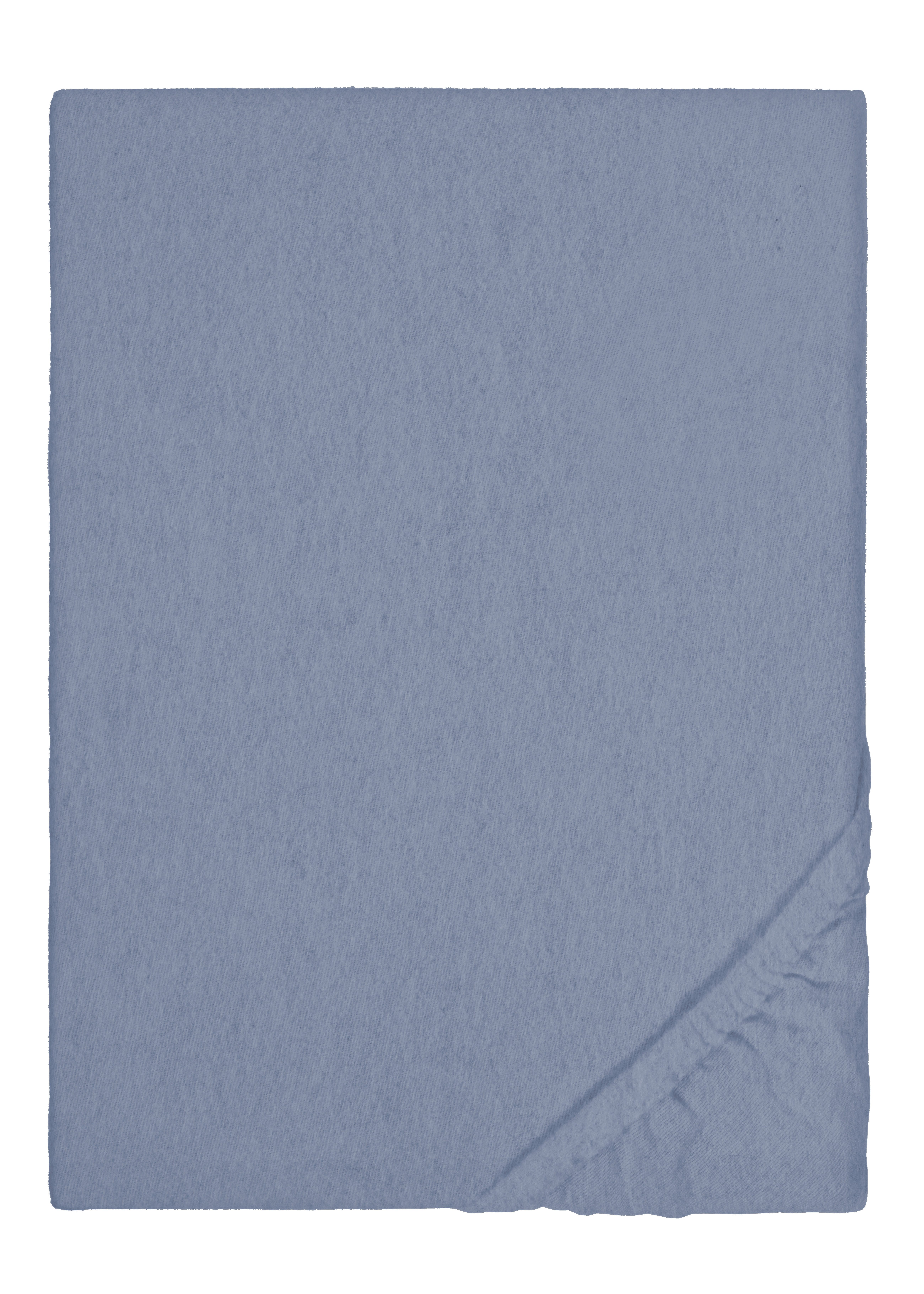 Biberna Spannbettlaken HERMAL Melange Flanell uni, kuschelig weich, Flanell, Gummizug: rundum, (1 Stück), 100% Baumwolle, weich+warm, Matratzenhöhe bis 22 cm, Made in Germany