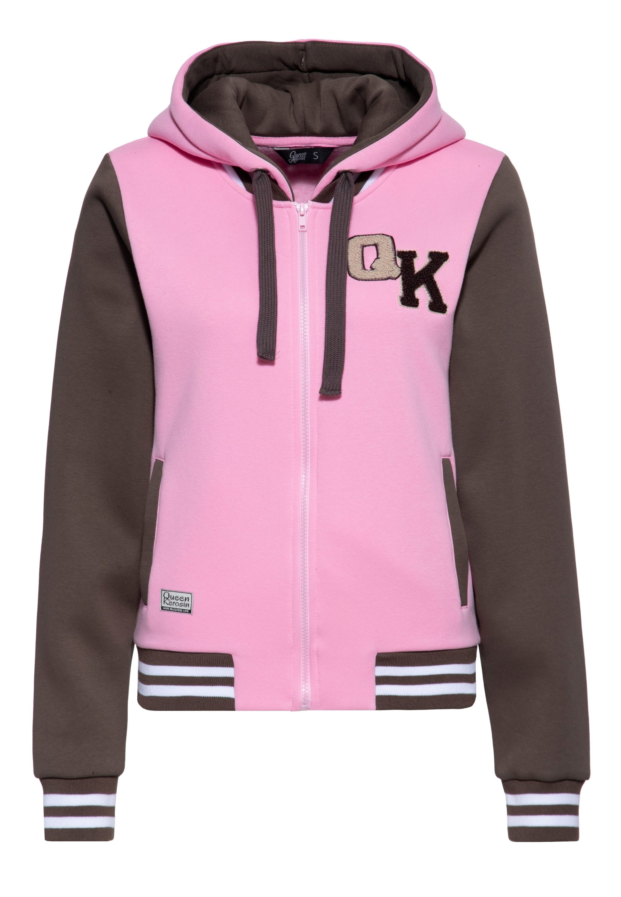 QueenKerosin Kapuzensweatjacke Chase Dreams Not Cowboys (1-tlg) mit Rückenprint