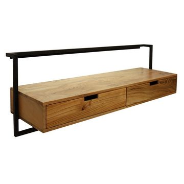 RINGO-Living Sideboard Massivholz Sideboard Kaia in Natur-hell und Schwarz-matt 1200mm, Möbel