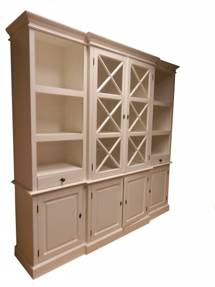 Casa Padrino Buffet Großer Shabby Chic Landhaus Stil Schrank mit 4 Türen - Buffetschrank - Schrank Esszimmer