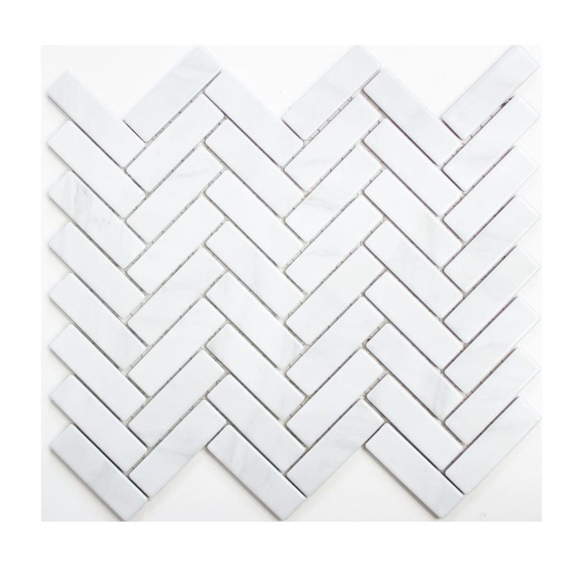 Mosani Mosaikfliesen Fischgrät Mosaikfliese Keramik Steinoptik weiß Fliesen günstig online kaufen