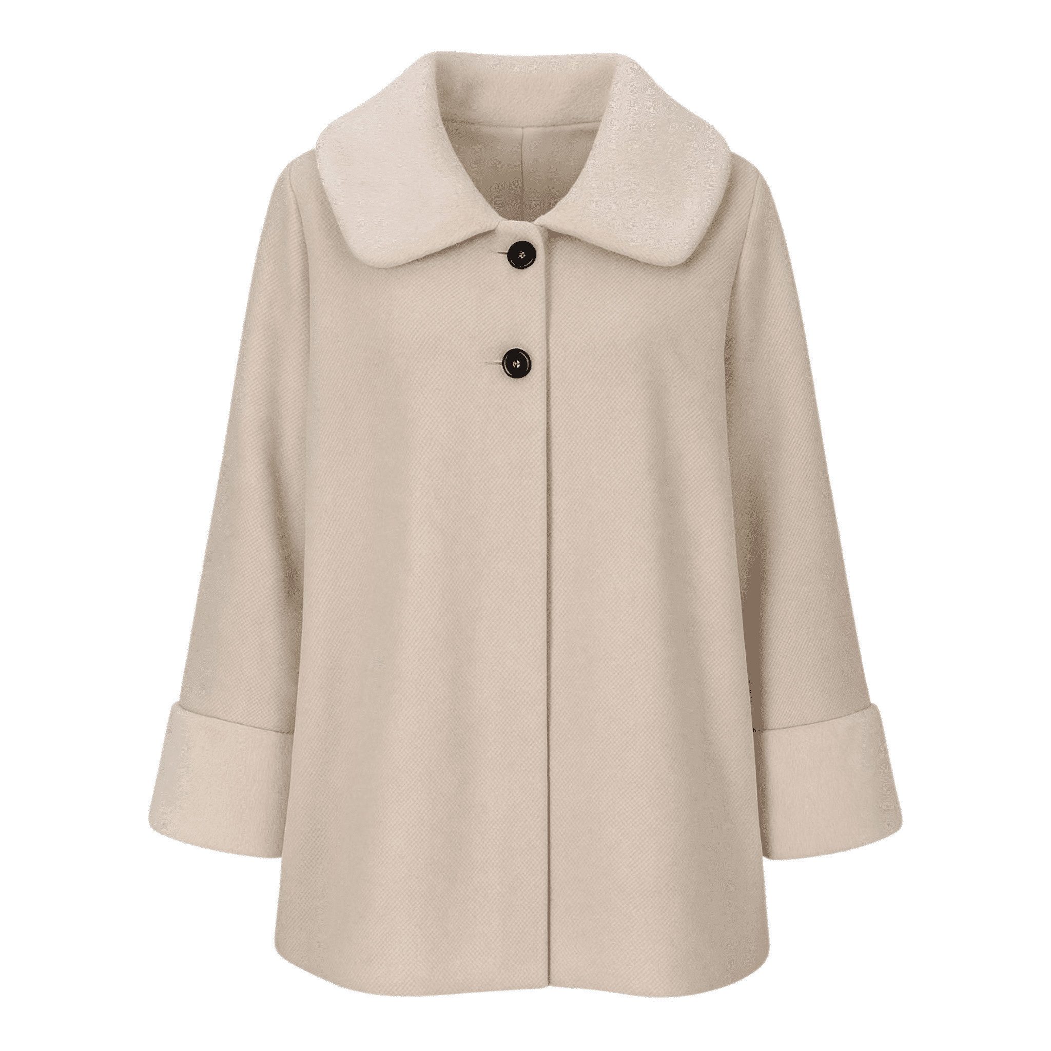 Poncho Damen Jacke im Poncho Stil Winter Cape mit Kunstfell