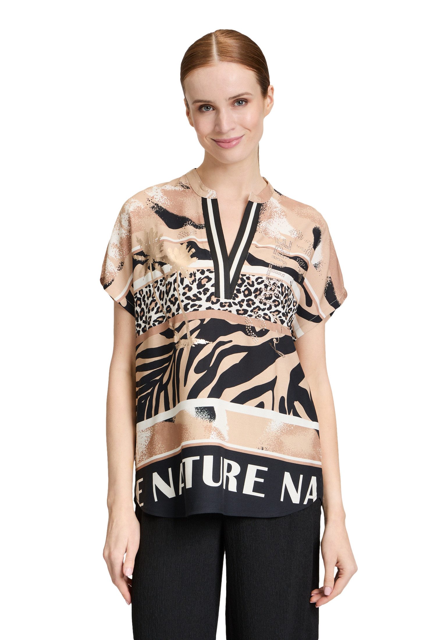 Longbluse Betty Barclay Longbluse mit Stehkragen