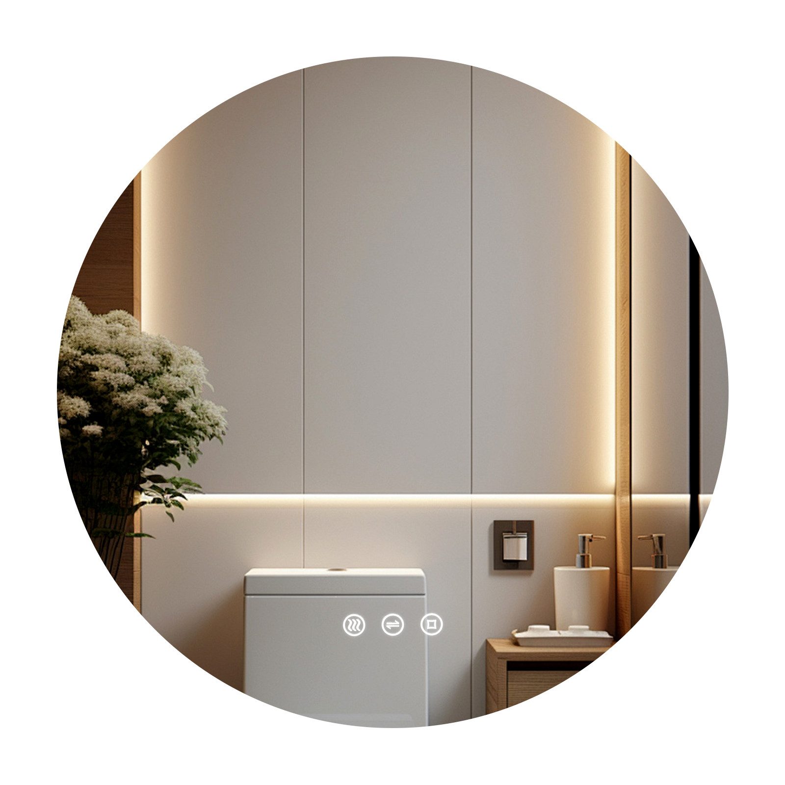 GIMBELEN Badspiegel LED-Badezimmer-Spiegel, 70 cm LED günstig online kaufen