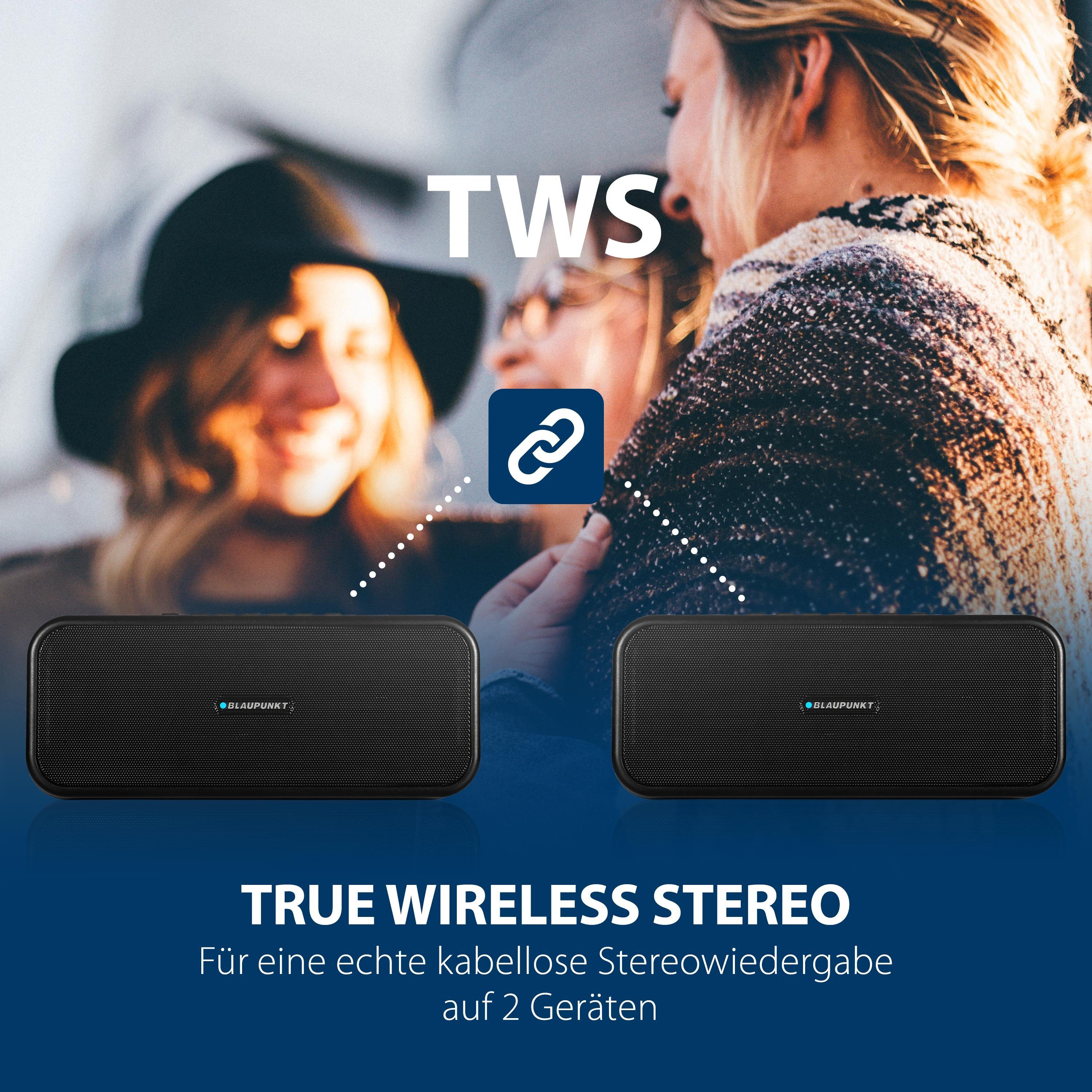 30 mehrfarbige PS Blaupunkt Beleuchtung) W, 200 (Bluetooth, Party-Lautsprecher Bluetooth,