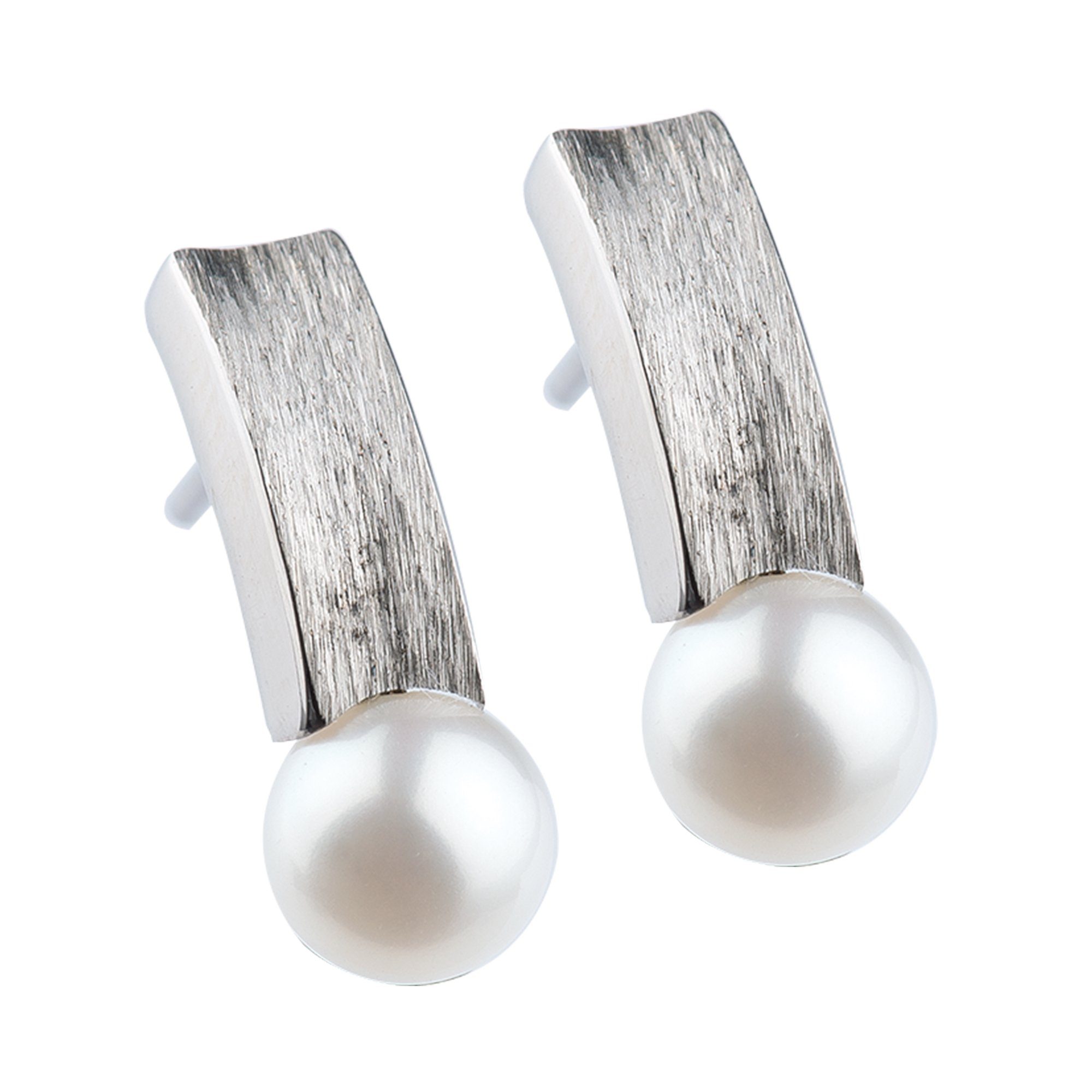Ernstes Design Paar Ohrstecker Ohrschmuck Perl Ohrringe Edelstahl E311