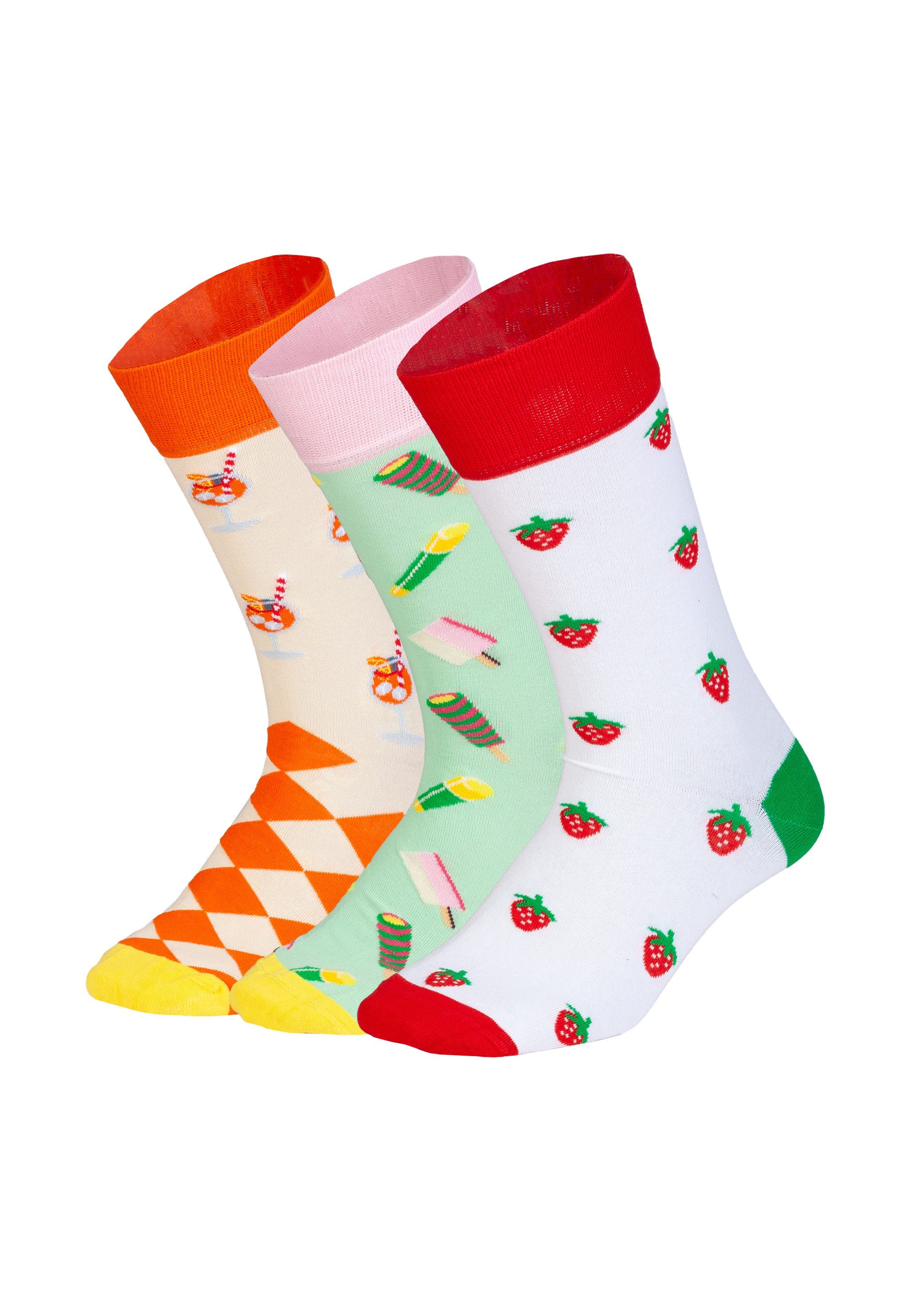 DillySocks Basicsocken Summer Snacks Aus Baumwolle & recyceltem Polyamid