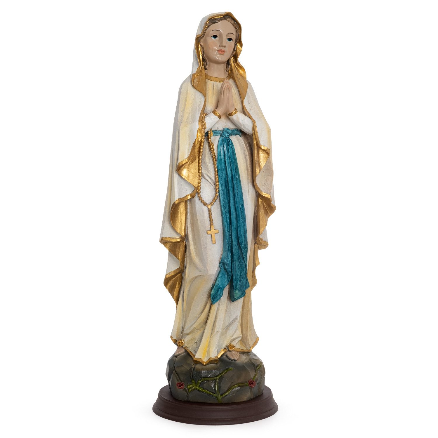 Moritz Dekofigur Jungfrau Maria Statue 42,5 cm Marienfigur mit Rosenkranz u günstig online kaufen