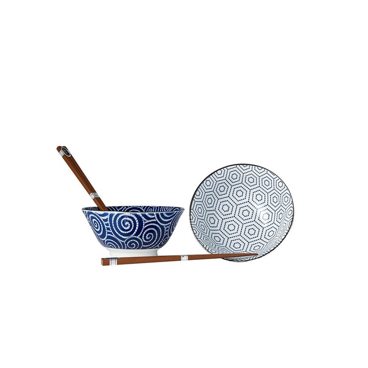 Made Made Bowl - Tafelservice & in honeycomb Keramik, MIJ Holz Japan 2er Chopsticks Set, Japan in