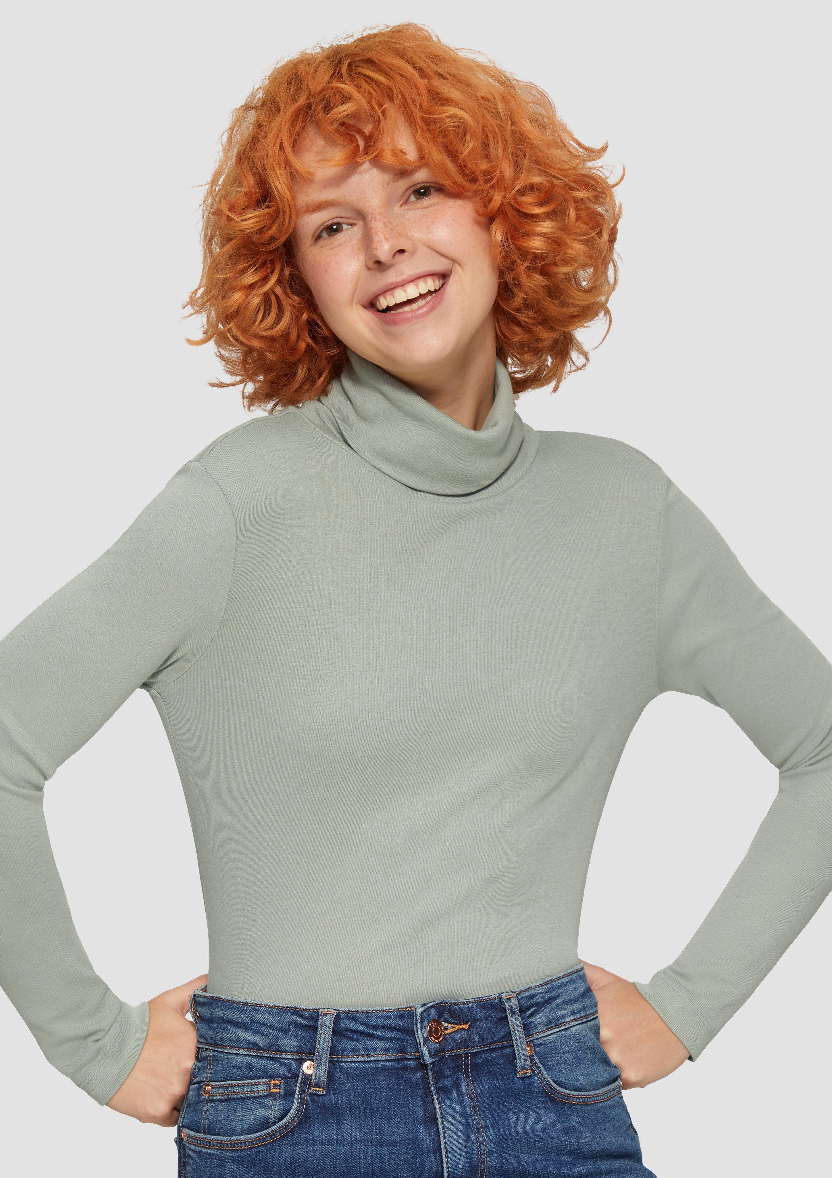 QS Langarmshirt Langarmshirt mit Rollkragen günstig online kaufen
