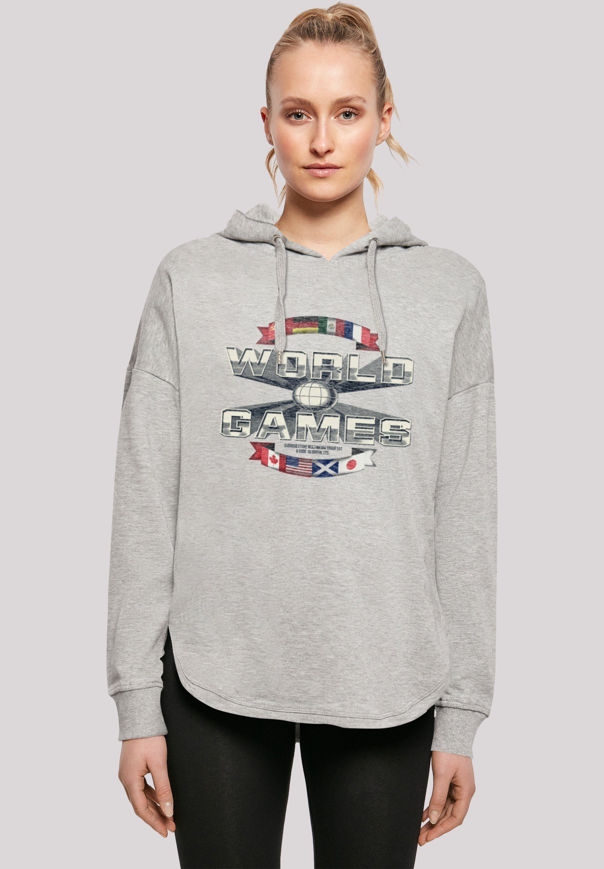 F4NT4STIC Kapuzenpullover Retro Gaming World Games Print grey