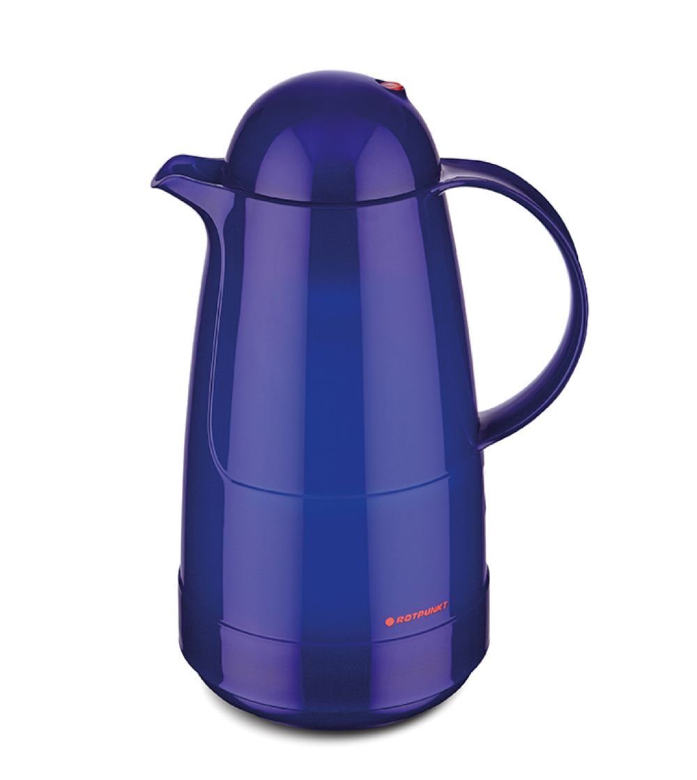 ROTPUNKT Isolierkanne 1,0 Liter 210 I hochwertig I geruchs- und geschmacksneutral, 1 l, (Kaffeekanne I Teekanne), Glaskolben aus doppelwandigem Rosalin-Glas (extra lange Isolierung)