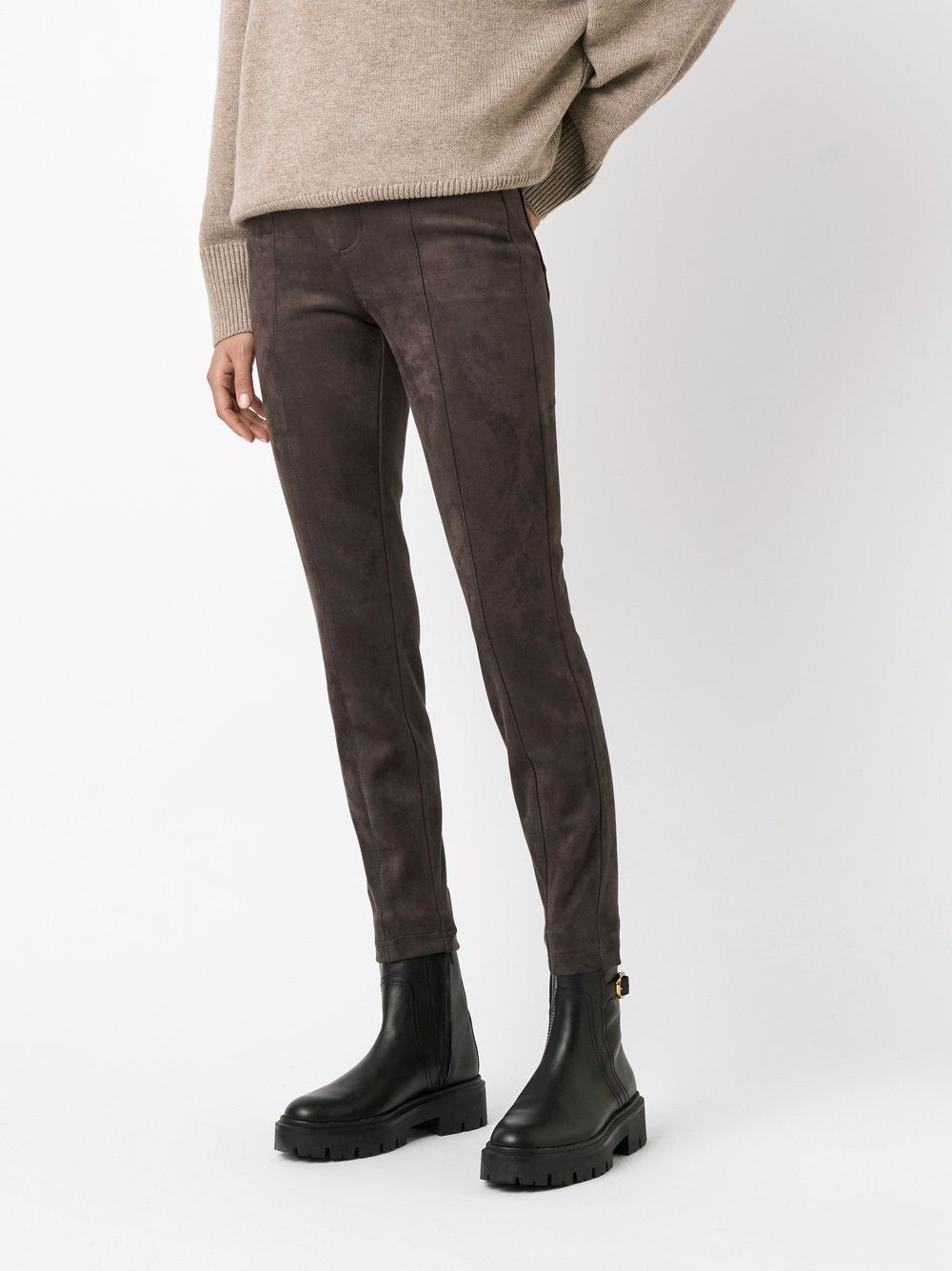 ROSNER Röhrenhose Antonia_408 (1-tlg) in Velourleder-Optik günstig online kaufen